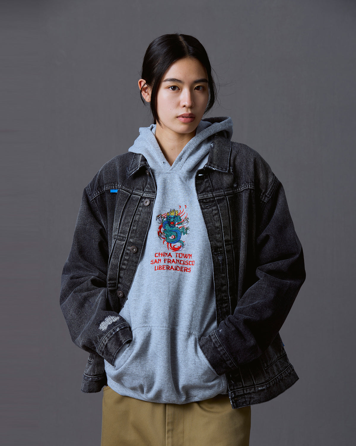 DAMAGED DENIM TRUCKER JACKET