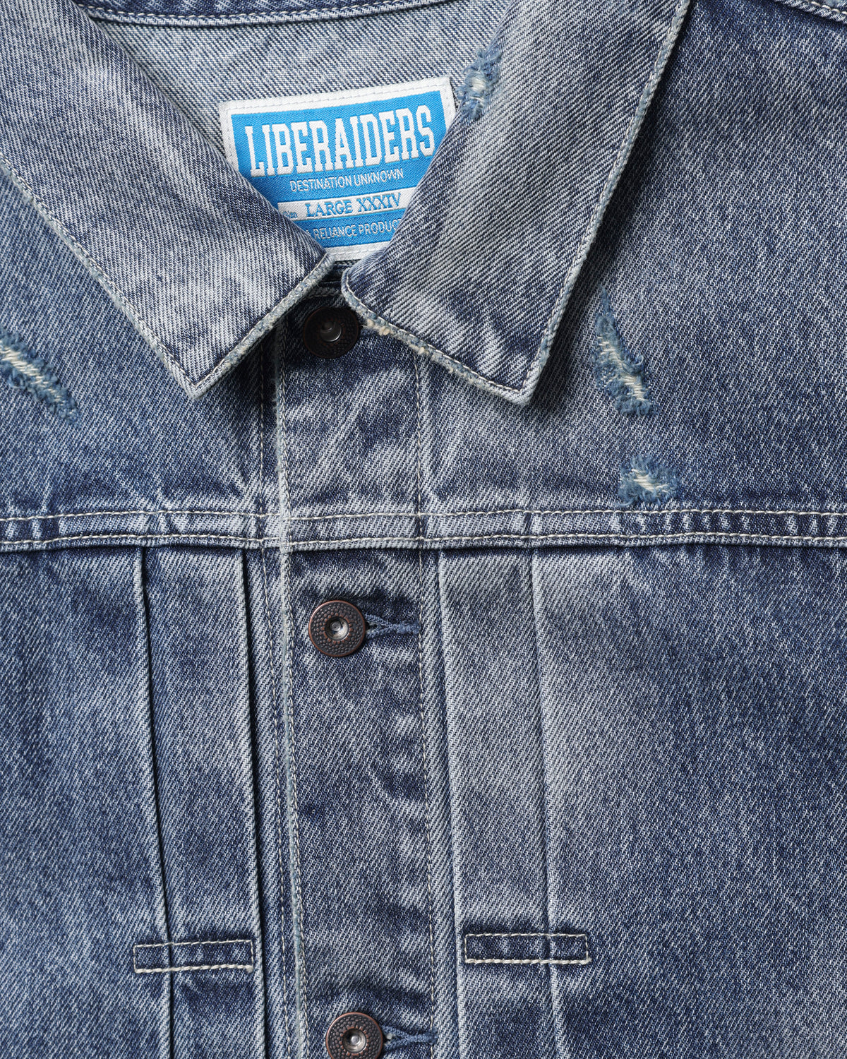 DAMAGED DENIM TRUCKER JACKET