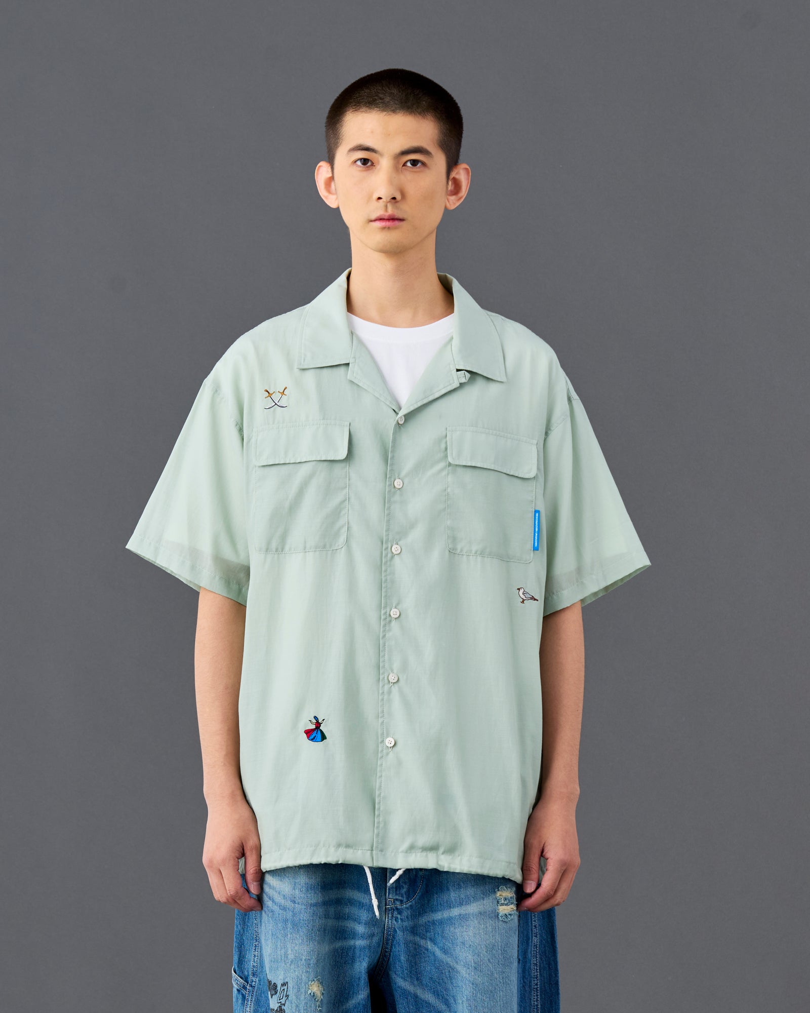 COTTON RAYON S/S SHIRT