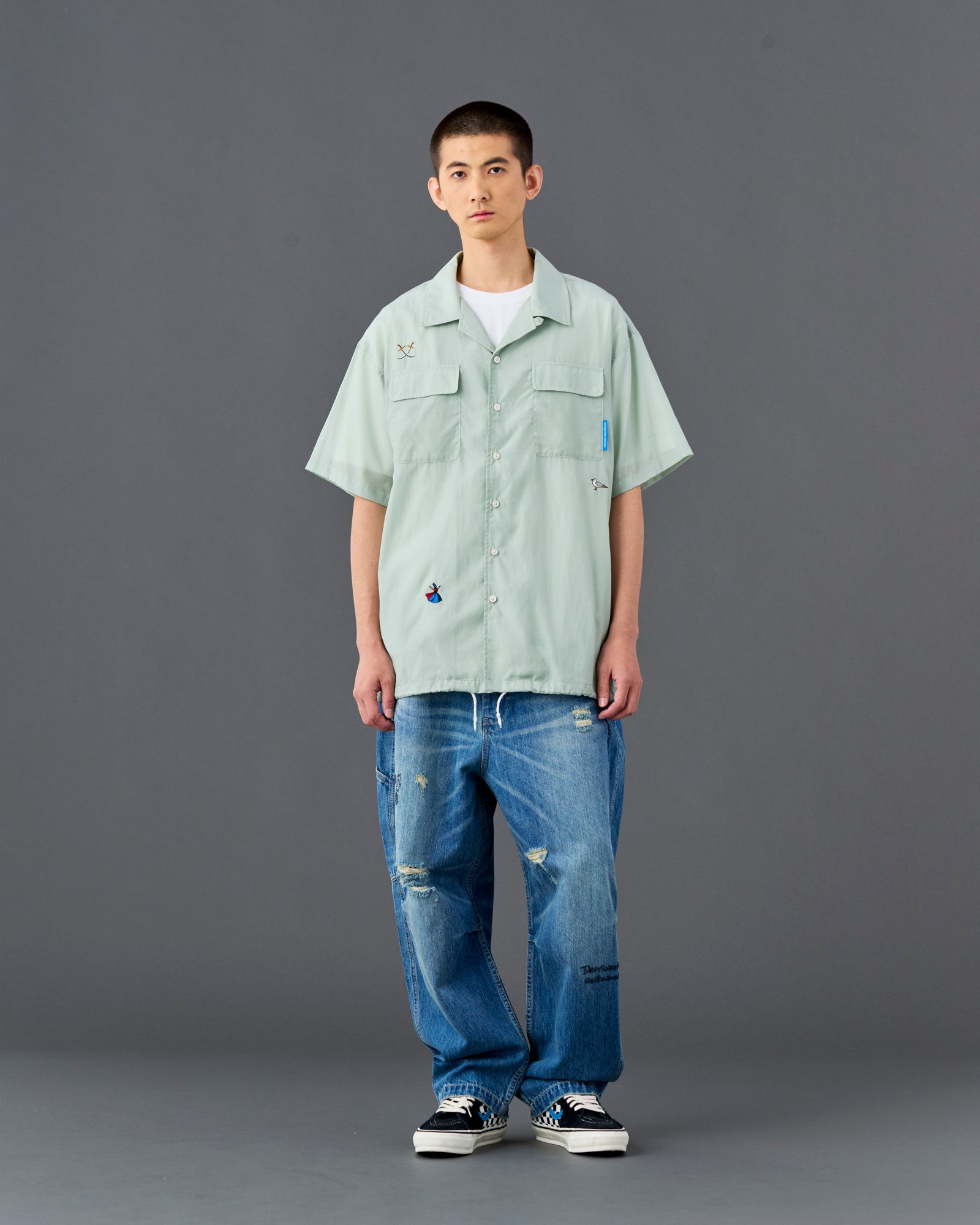 COTTON RAYON S/S SHIRT