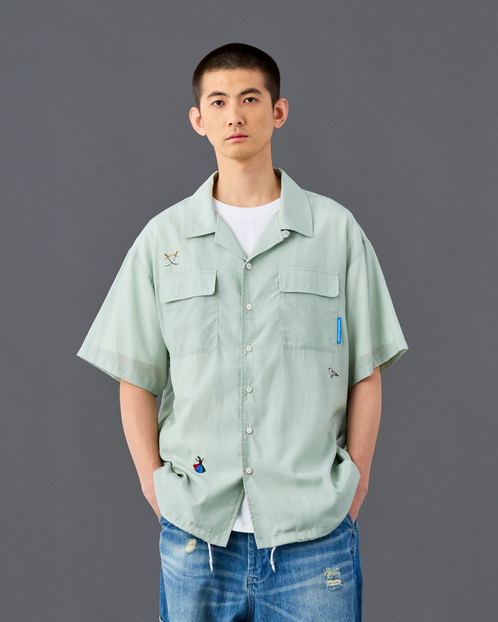 COTTON RAYON S/S SHIRT