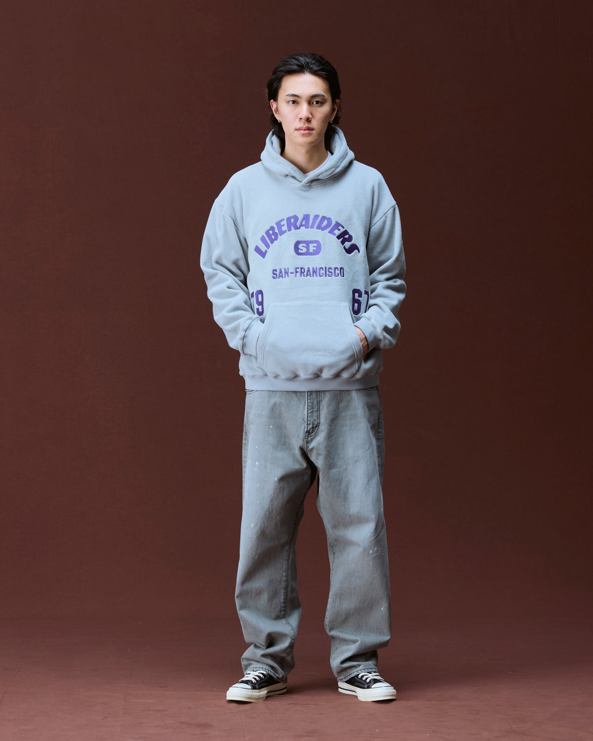 EMBROIDERY FLEECE HOODIE