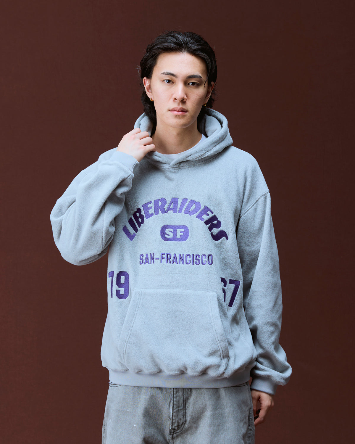 EMBROIDERY FLEECE HOODIE