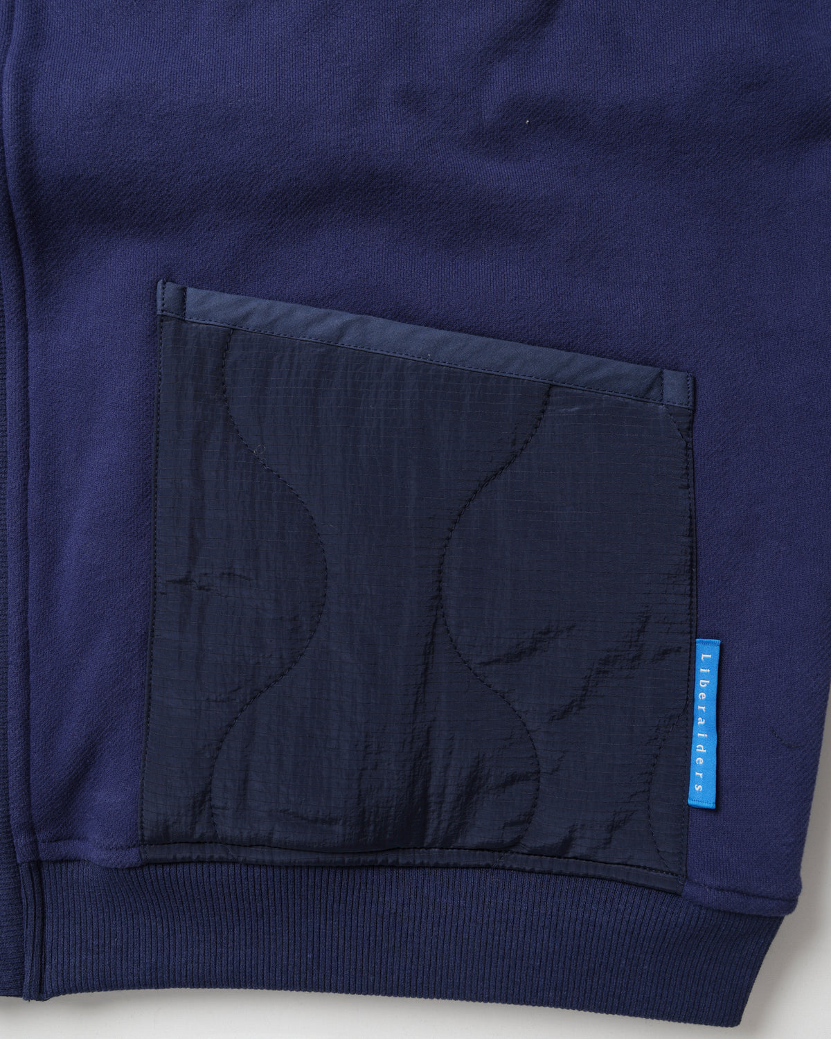 COTTON FLEECE QUILTED CARDIGAN