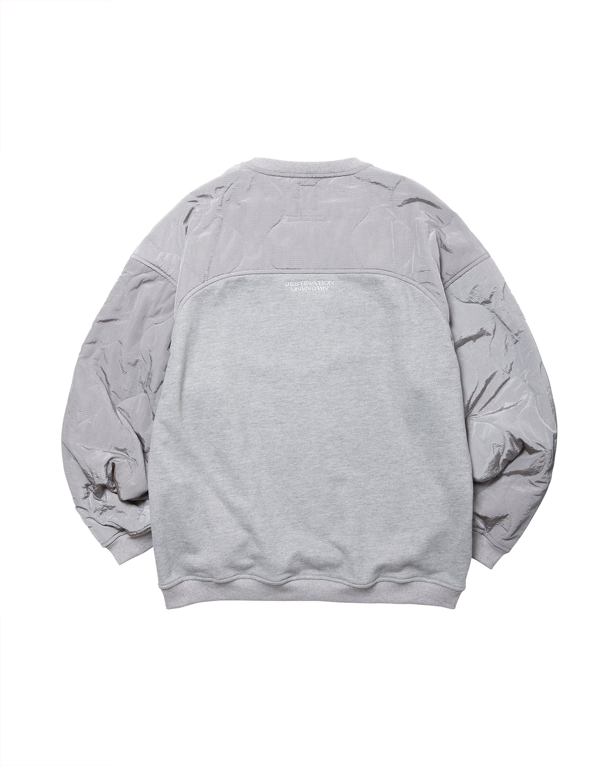 COTTON FLEECE QUILTED CREWNECK