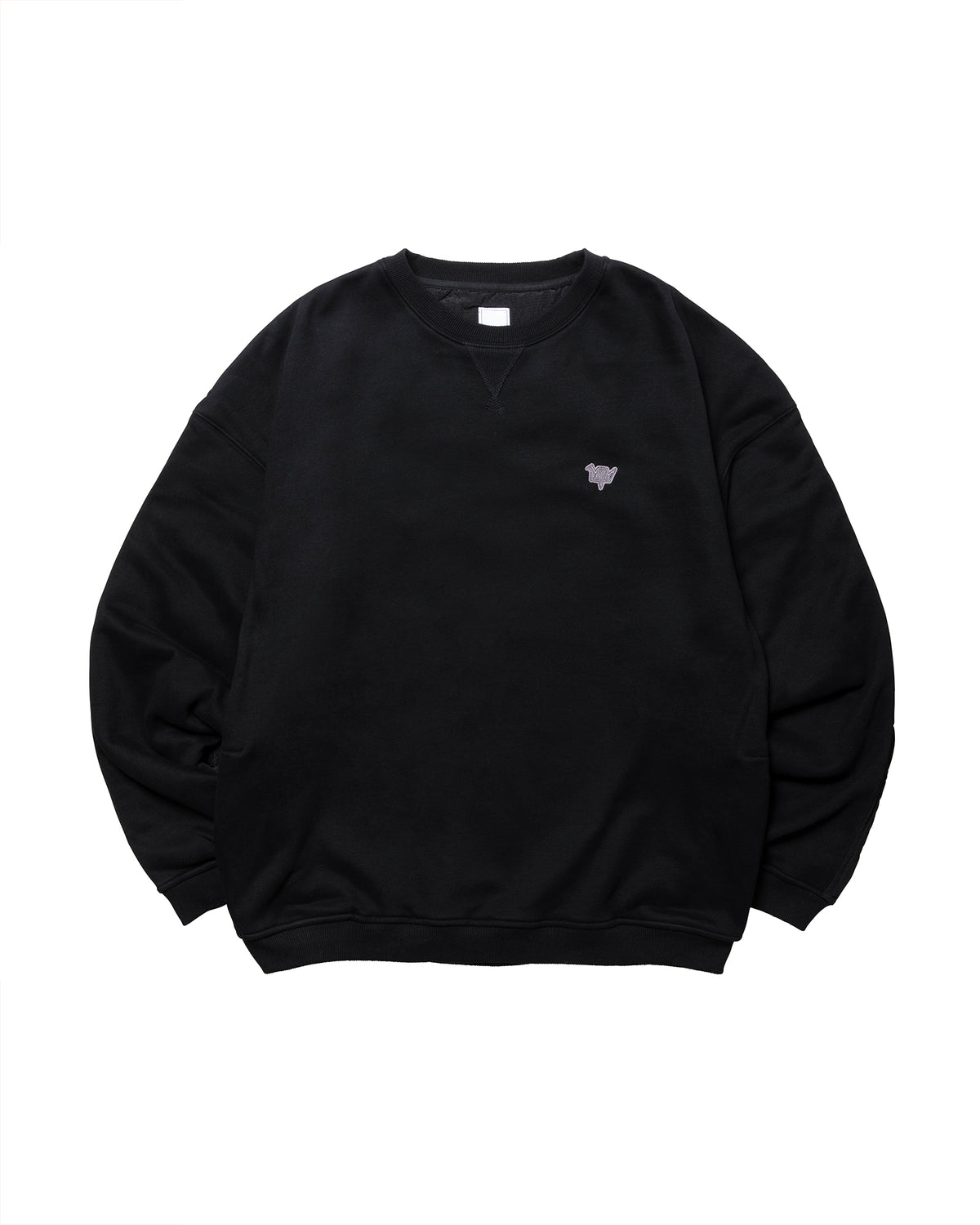 COTTON FLEECE QUILTED CREWNECK