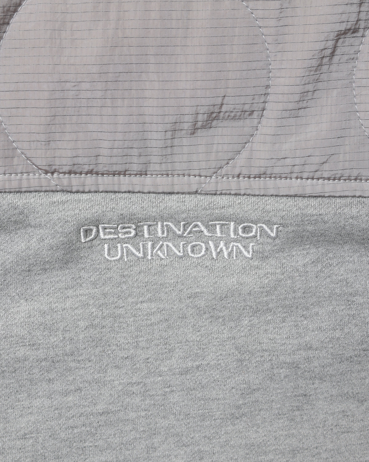 COTTON FLEECE QUILTED CREWNECK
