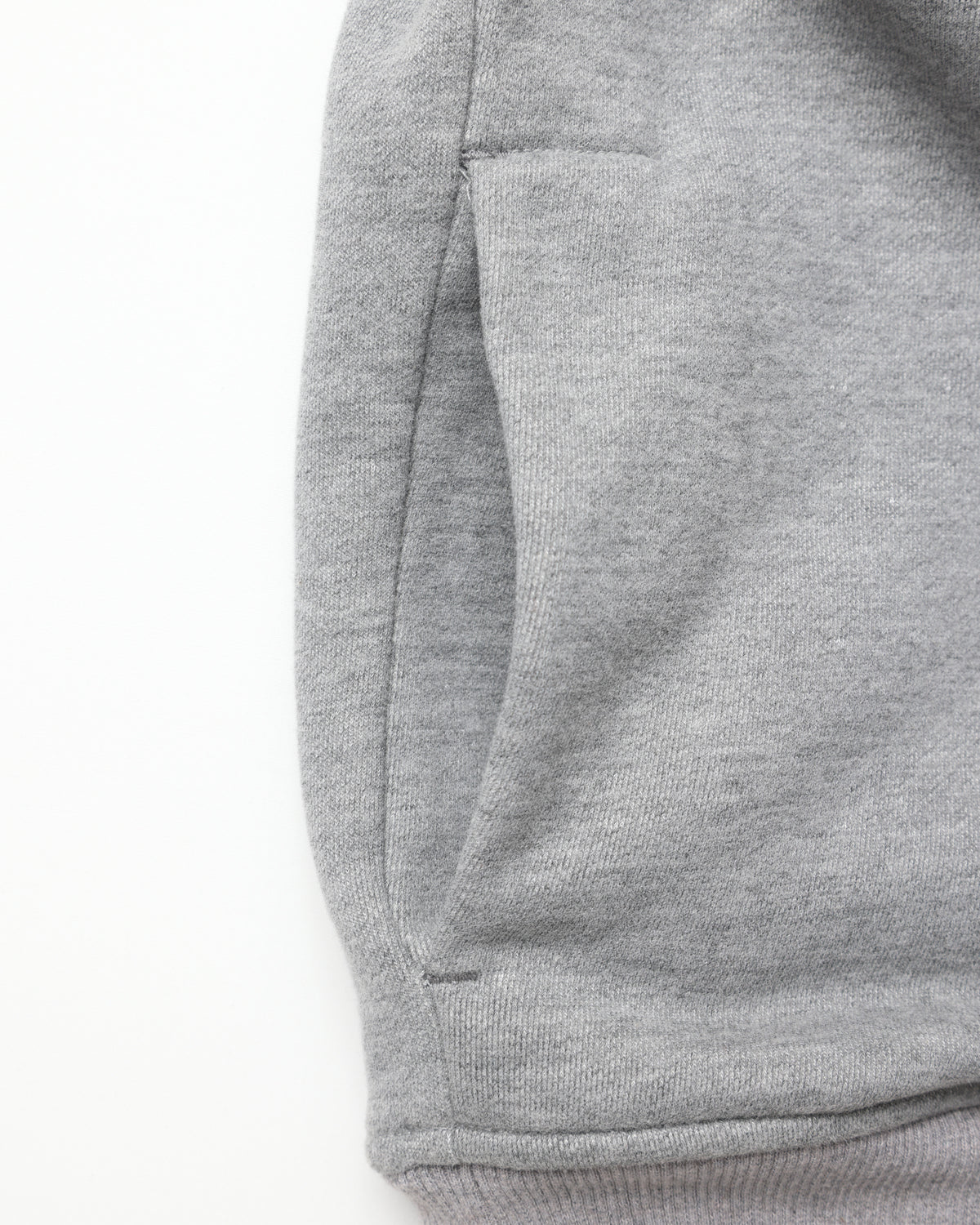 COTTON FLEECE QUILTED CREWNECK