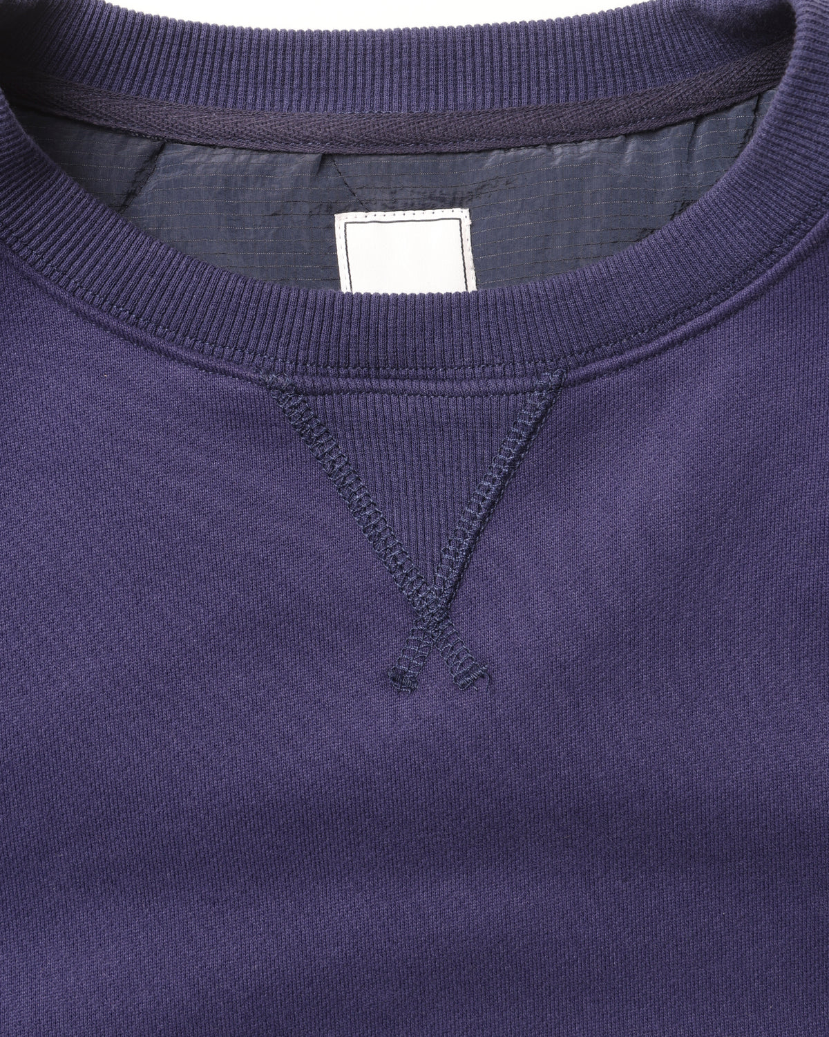 COTTON FLEECE QUILTED CREWNECK
