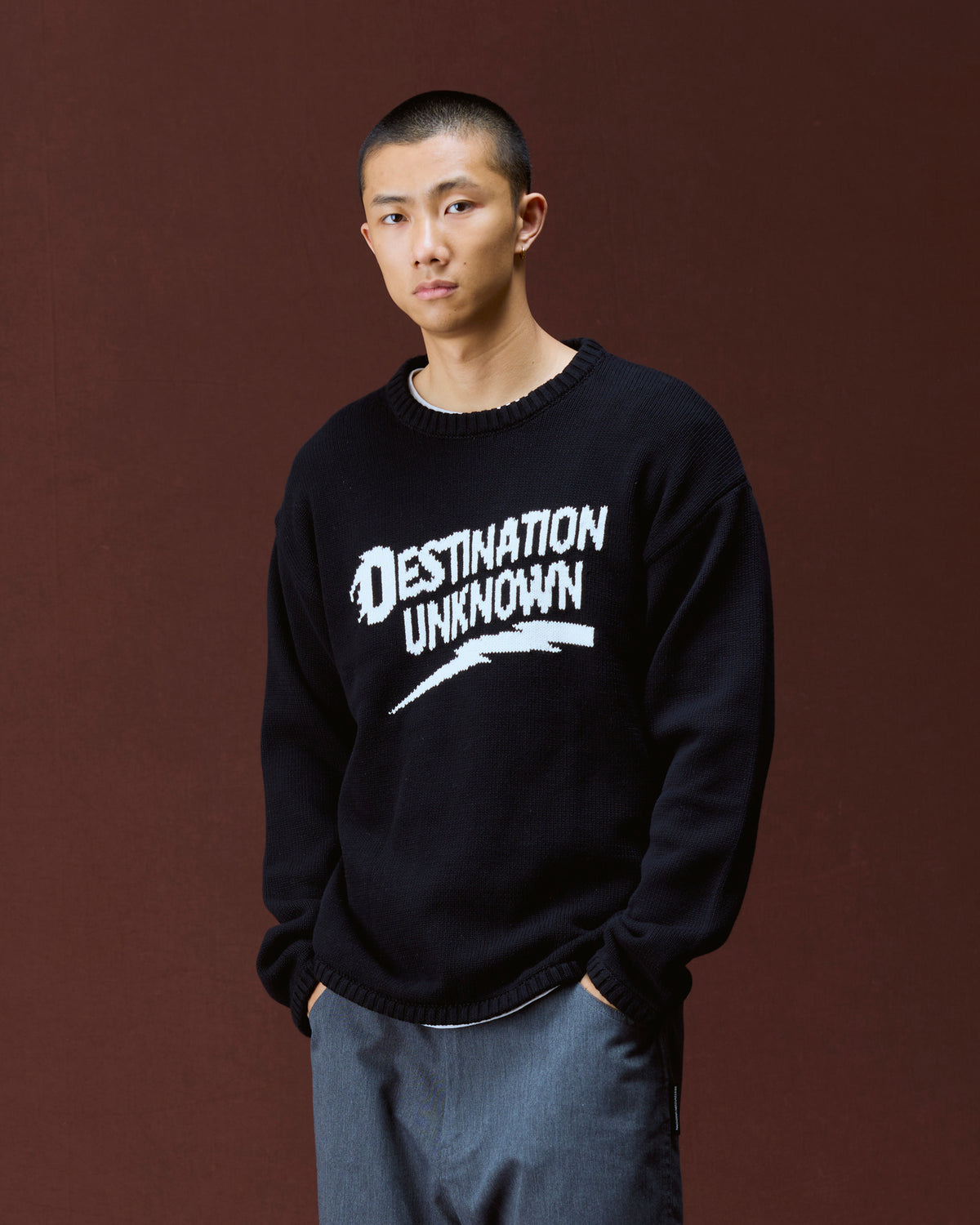 THUNDER LOGO KNIT SWEATER