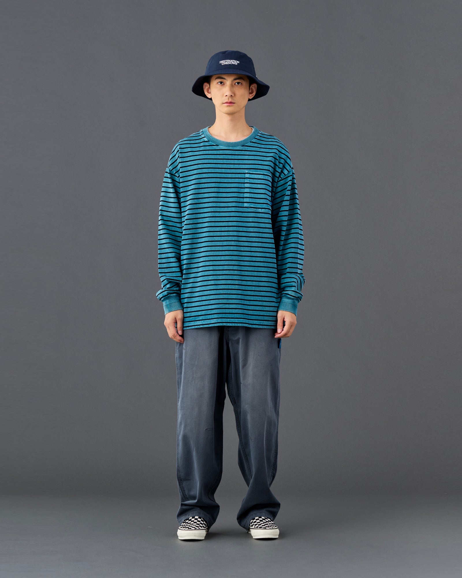 PIGMENT DYED STRIPED L/S SHIRT