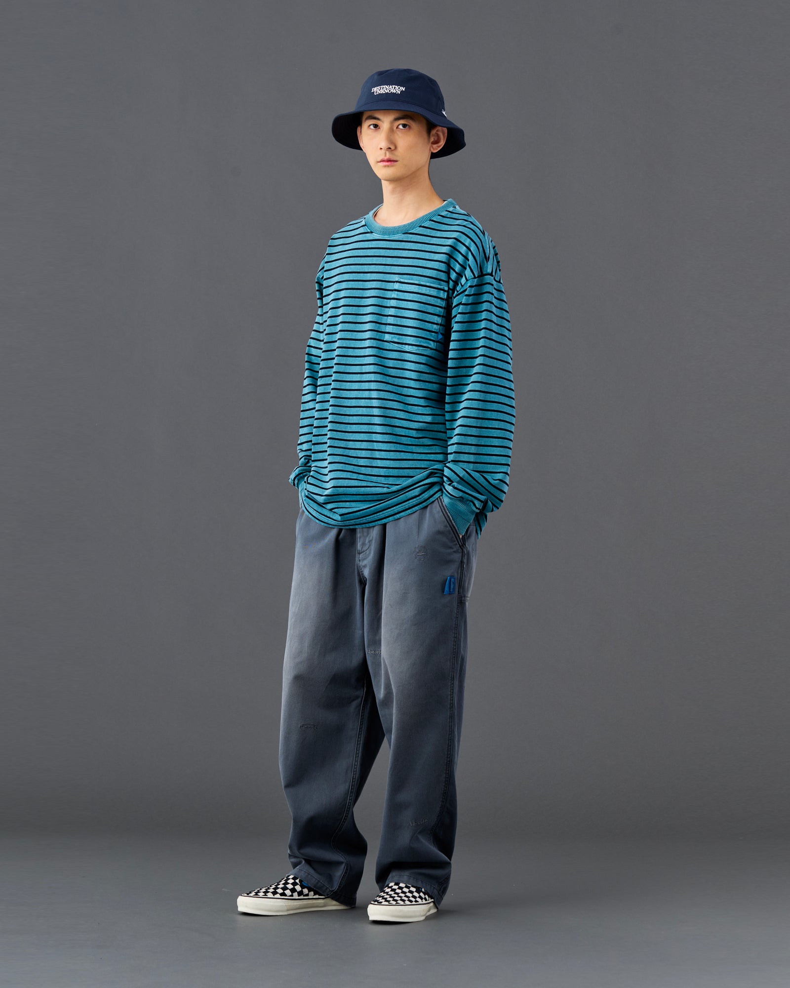 PIGMENT DYED STRIPED L/S SHIRT