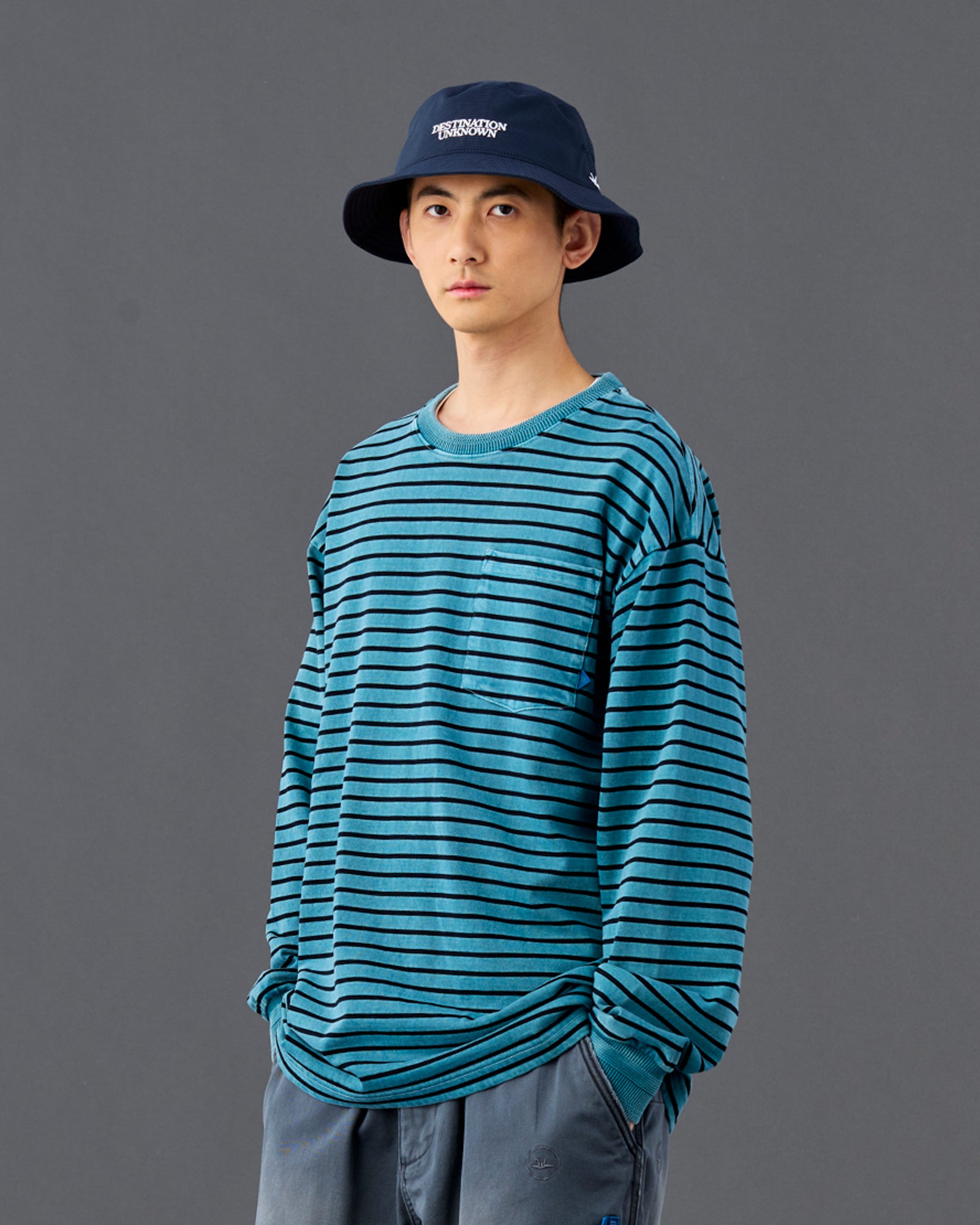 PIGMENT DYED STRIPED L/S SHIRT