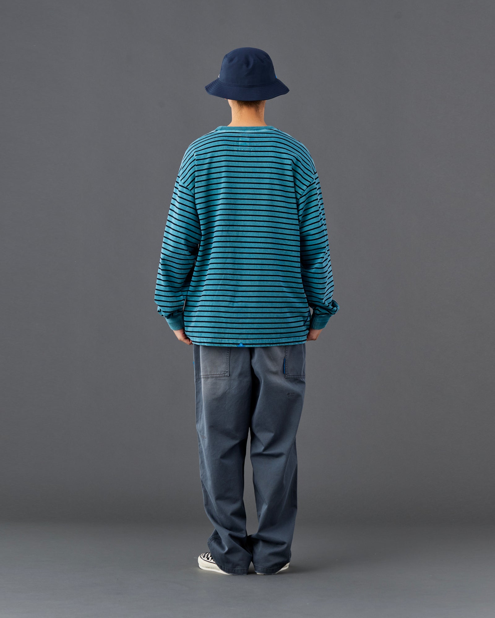 PIGMENT DYED STRIPED L/S SHIRT