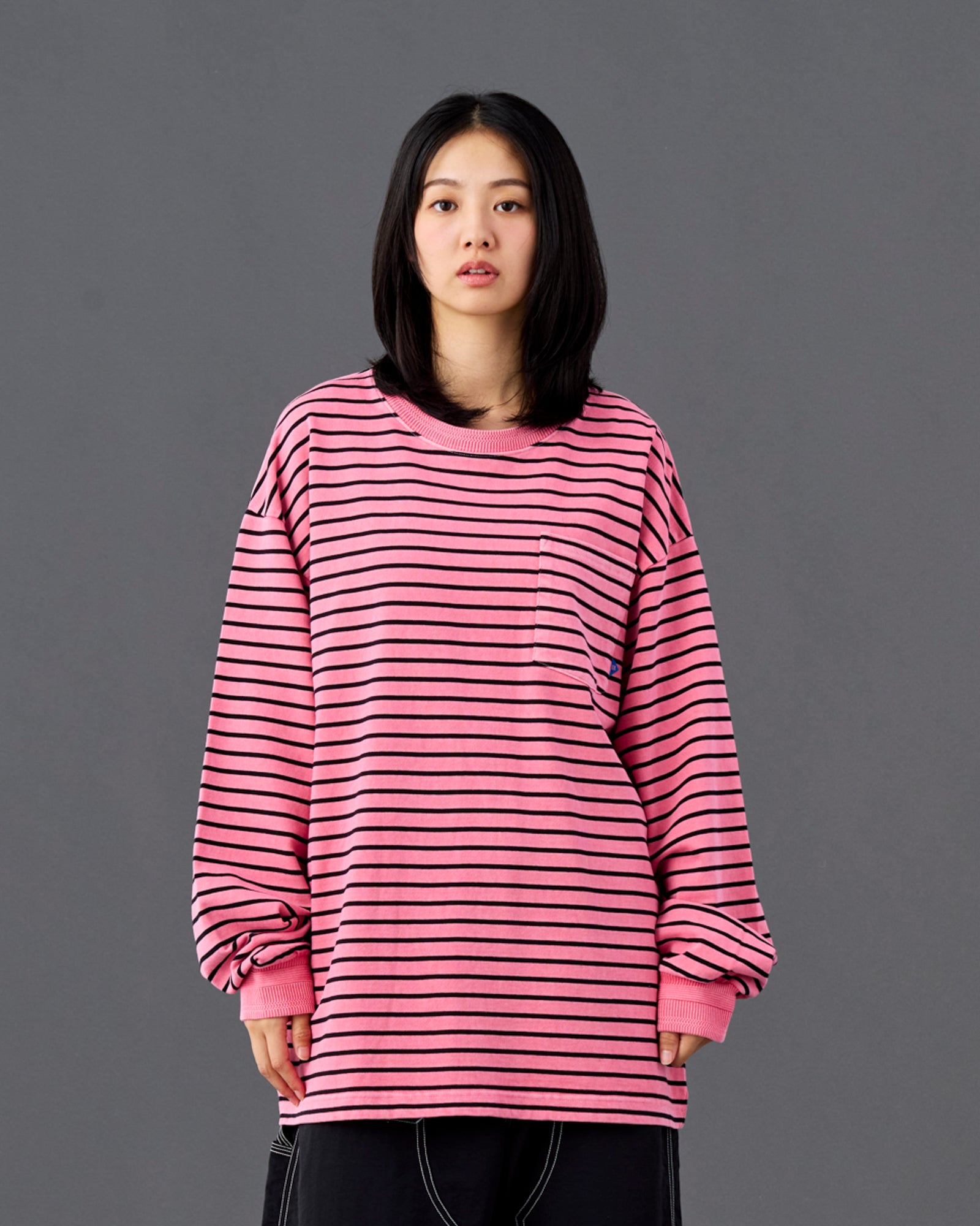 PIGMENT DYED STRIPED L/S SHIRT