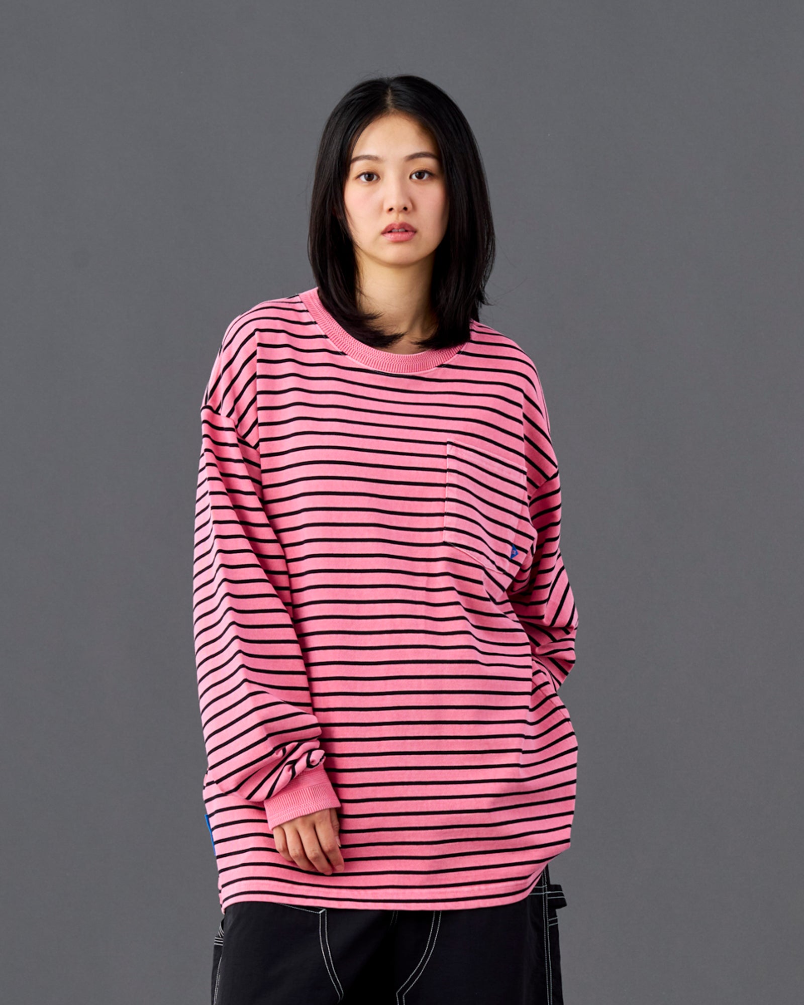 PIGMENT DYED STRIPED L/S SHIRT
