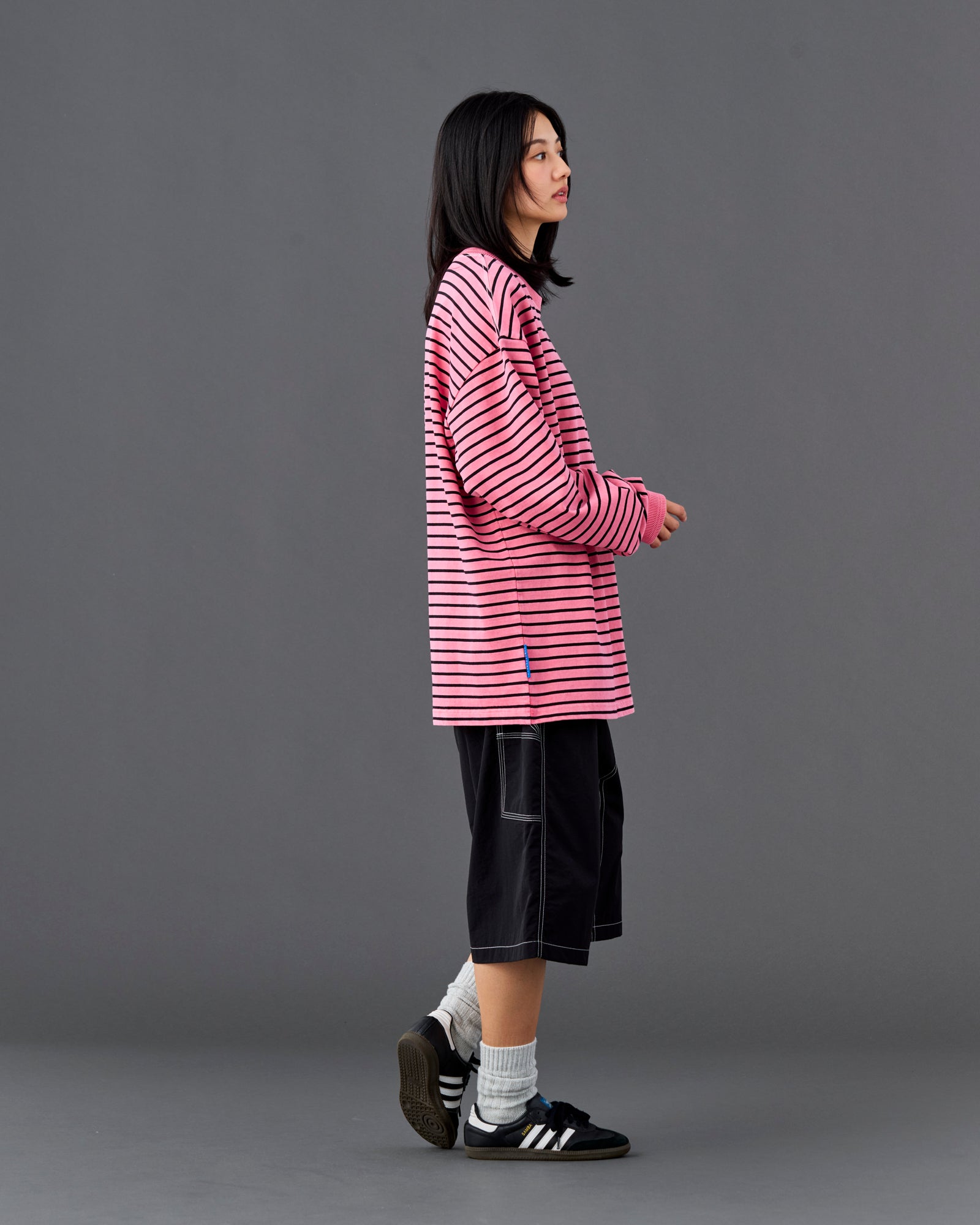 PIGMENT DYED STRIPED L/S SHIRT