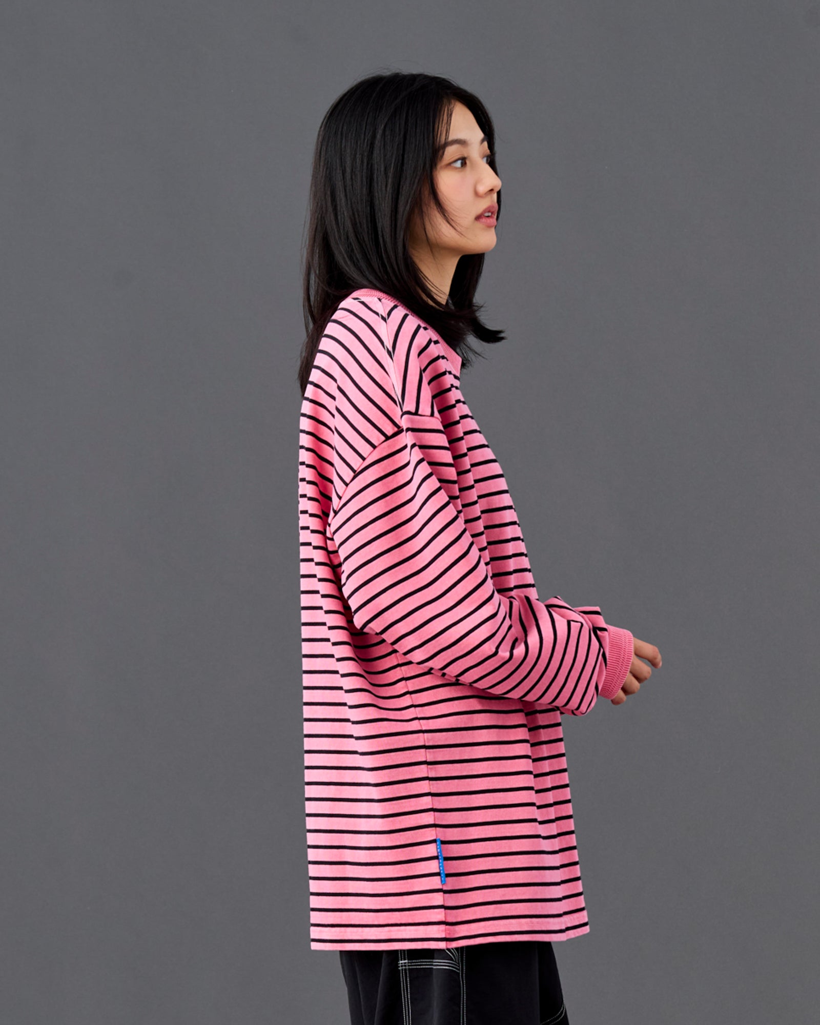PIGMENT DYED STRIPED L/S SHIRT