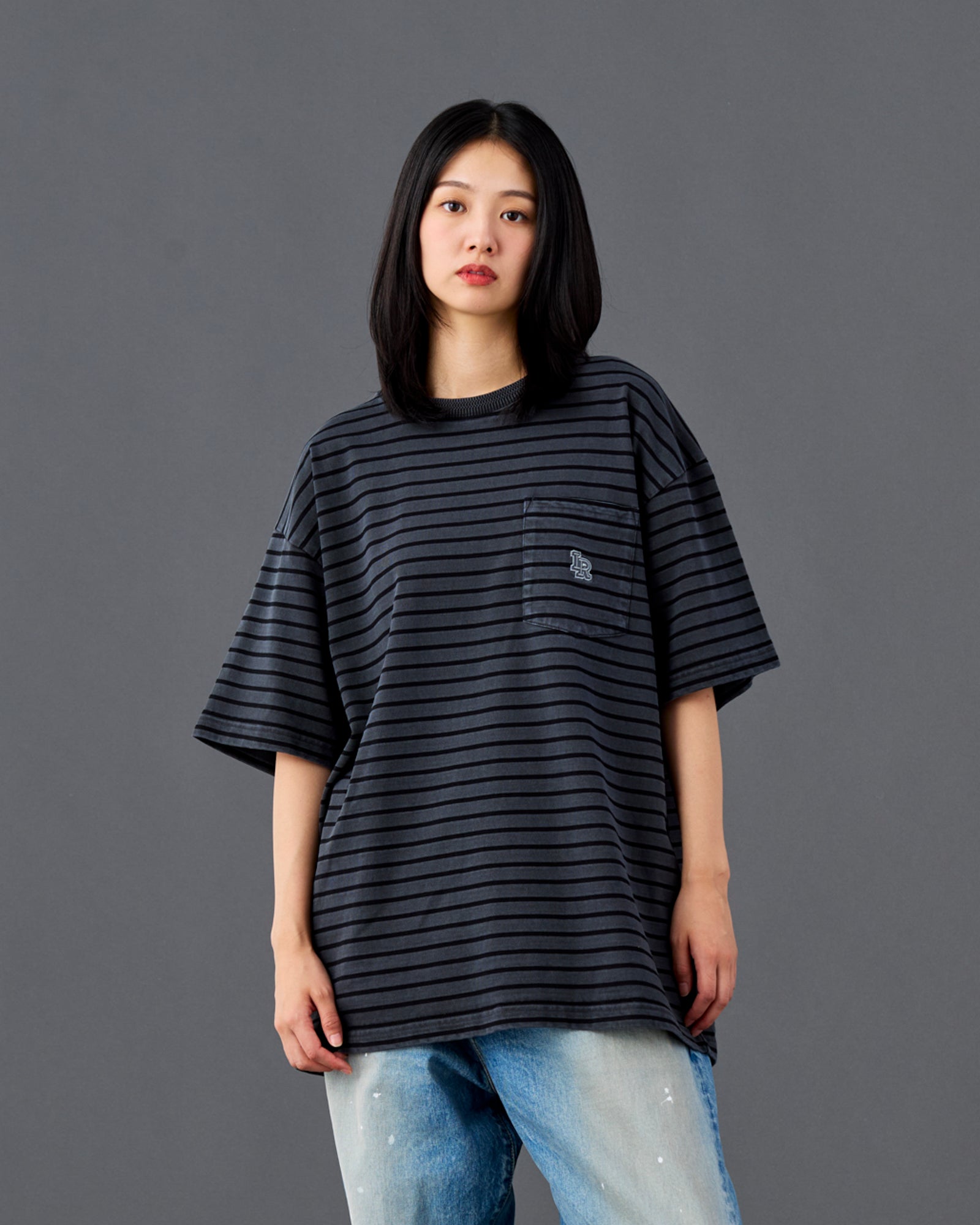PIGMENT DYED STRIPED S/S SHIRT