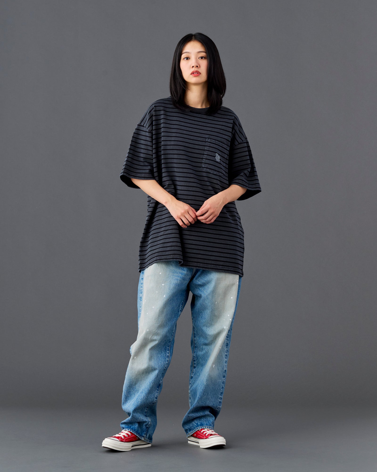 PIGMENT DYED STRIPED S/S SHIRT