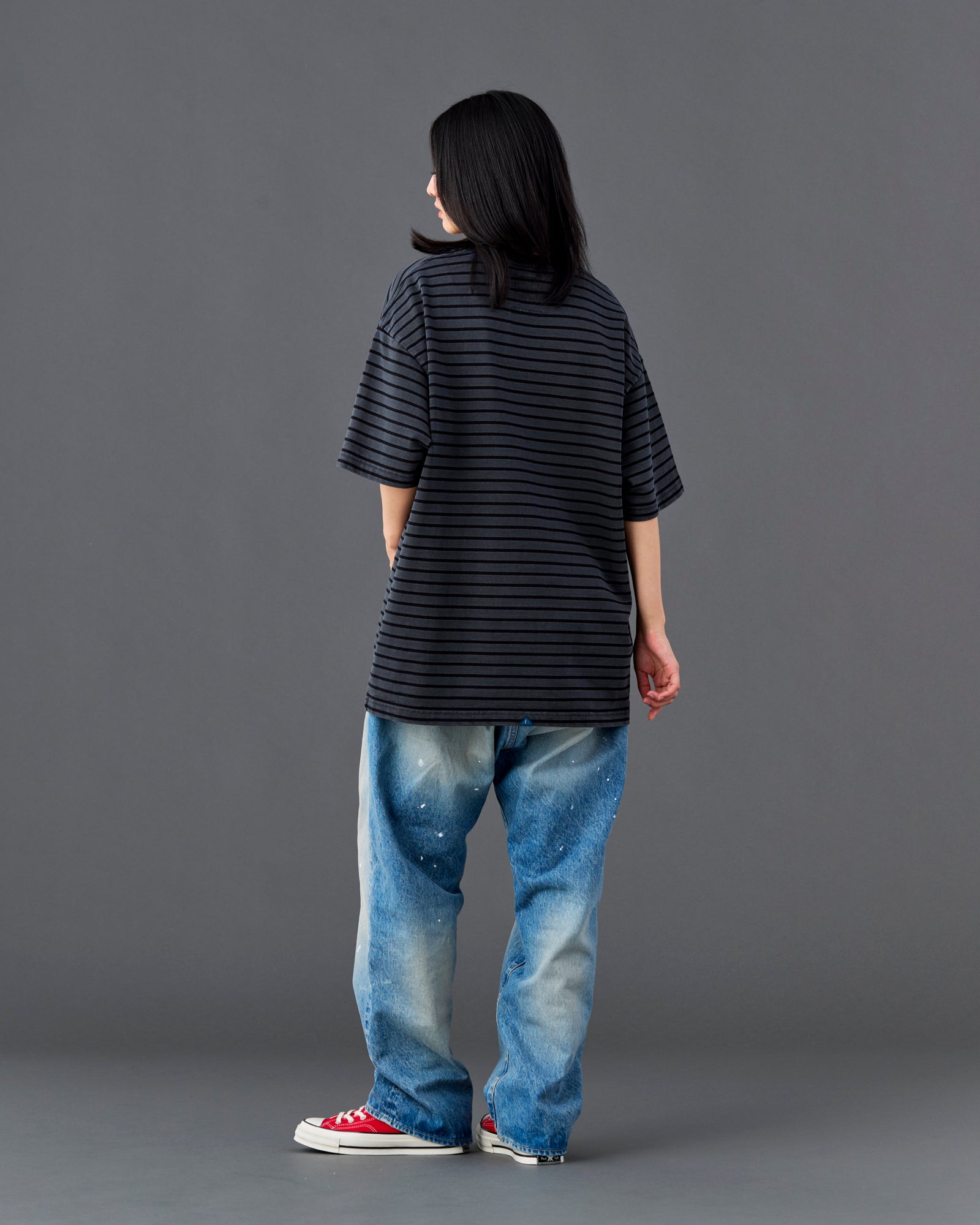 PIGMENT DYED STRIPED S/S SHIRT