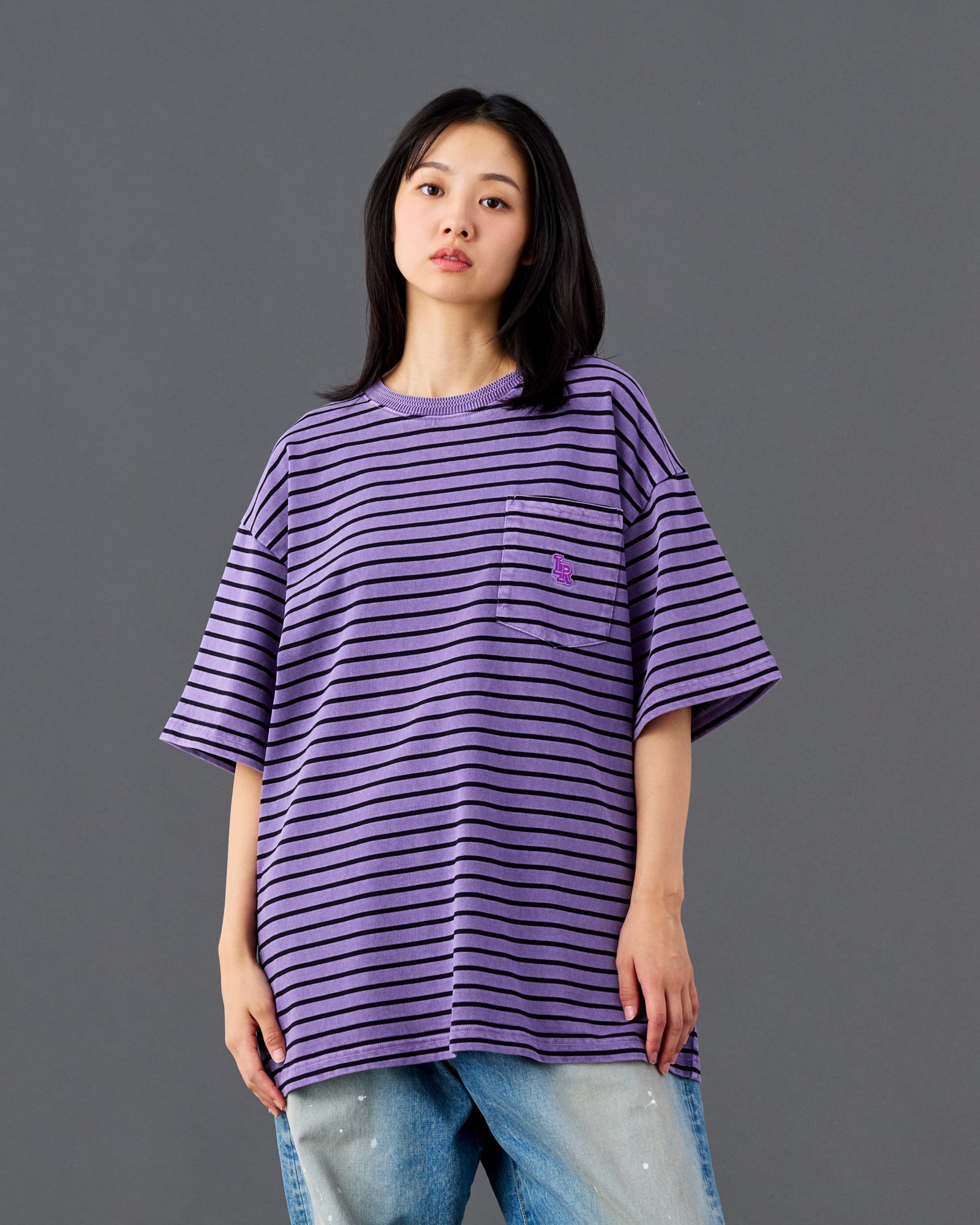 PIGMENT DYED STRIPED S/S SHIRT