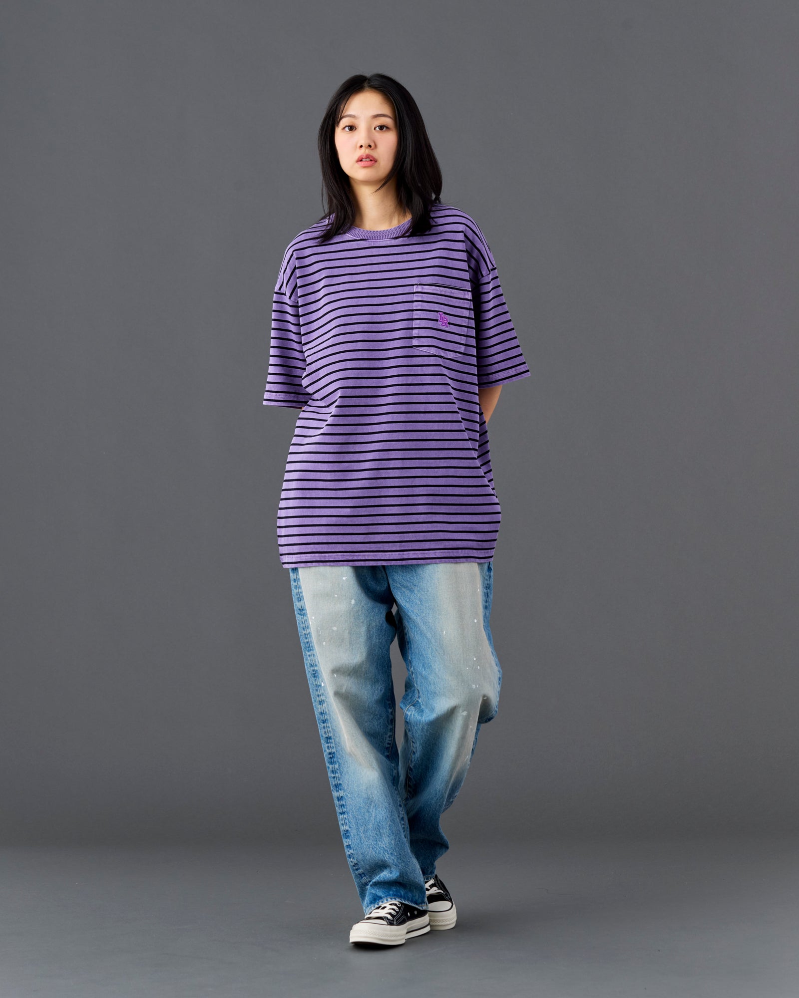 PIGMENT DYED STRIPED S/S SHIRT