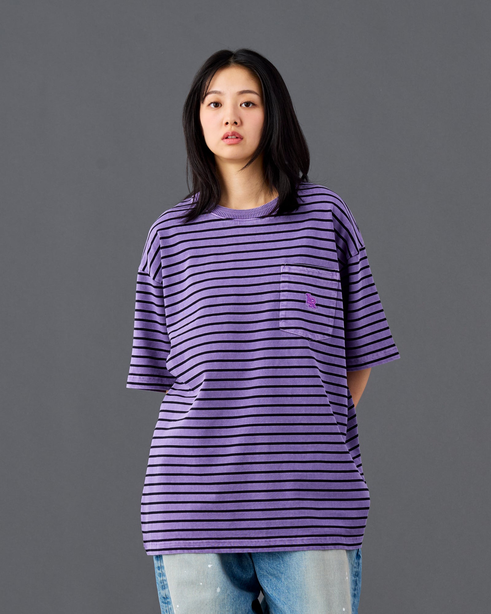 PIGMENT DYED STRIPED S/S SHIRT