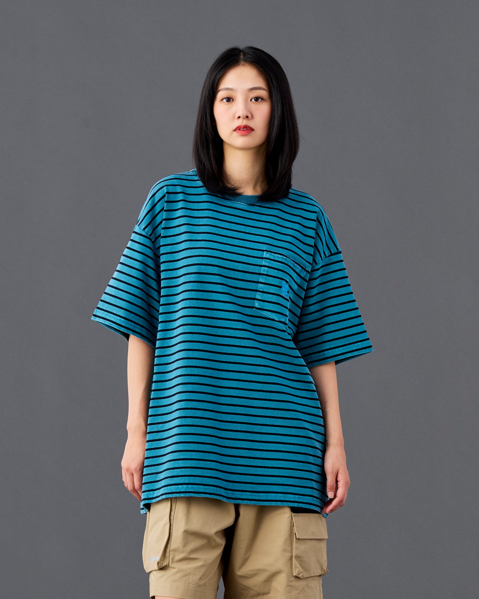 PIGMENT DYED STRIPED S/S SHIRT