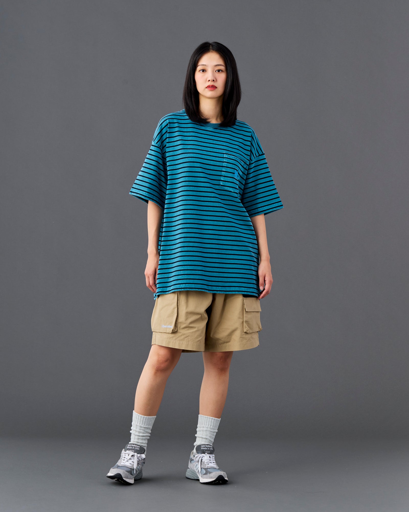 PIGMENT DYED STRIPED S/S SHIRT