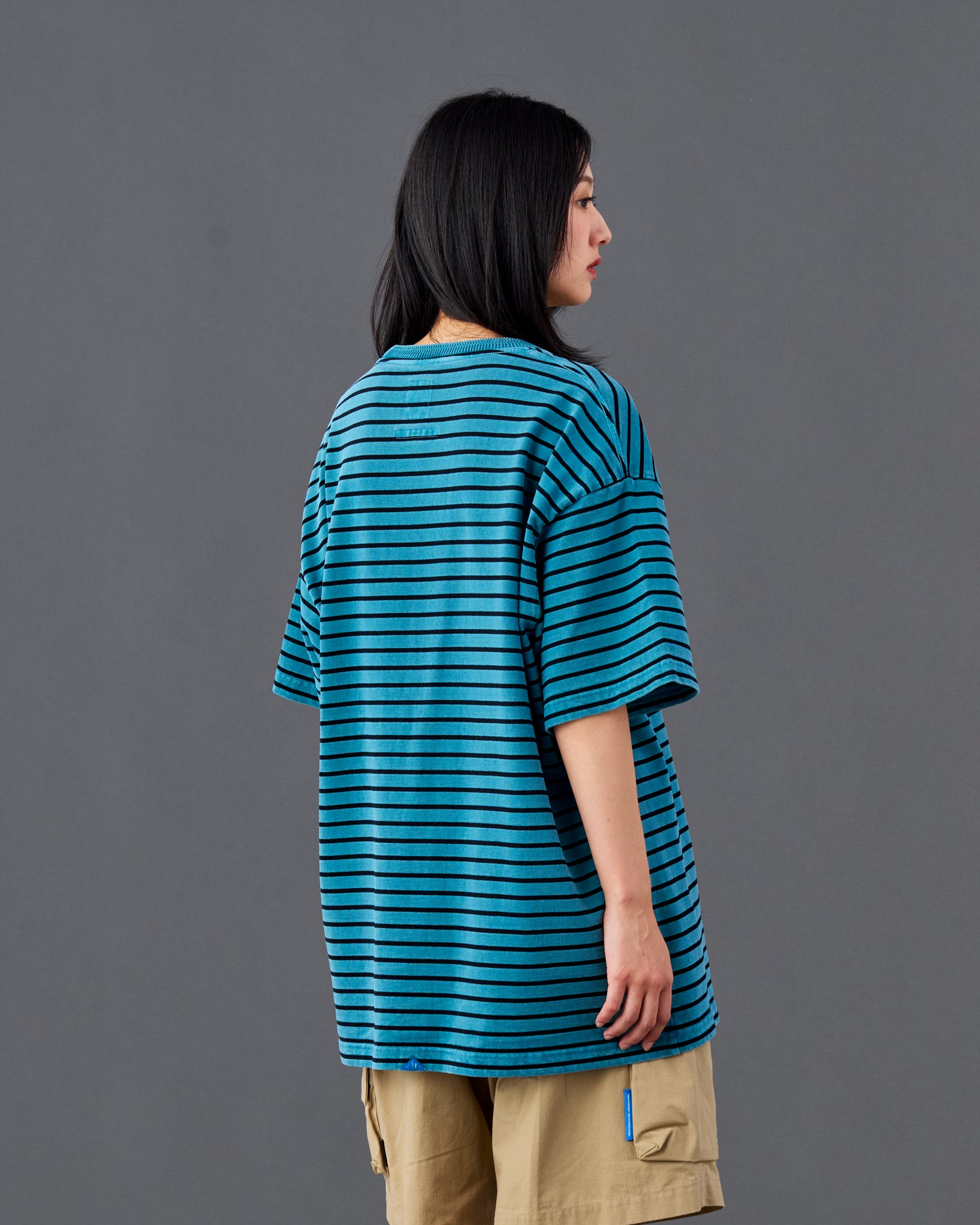 PIGMENT DYED STRIPED S/S SHIRT