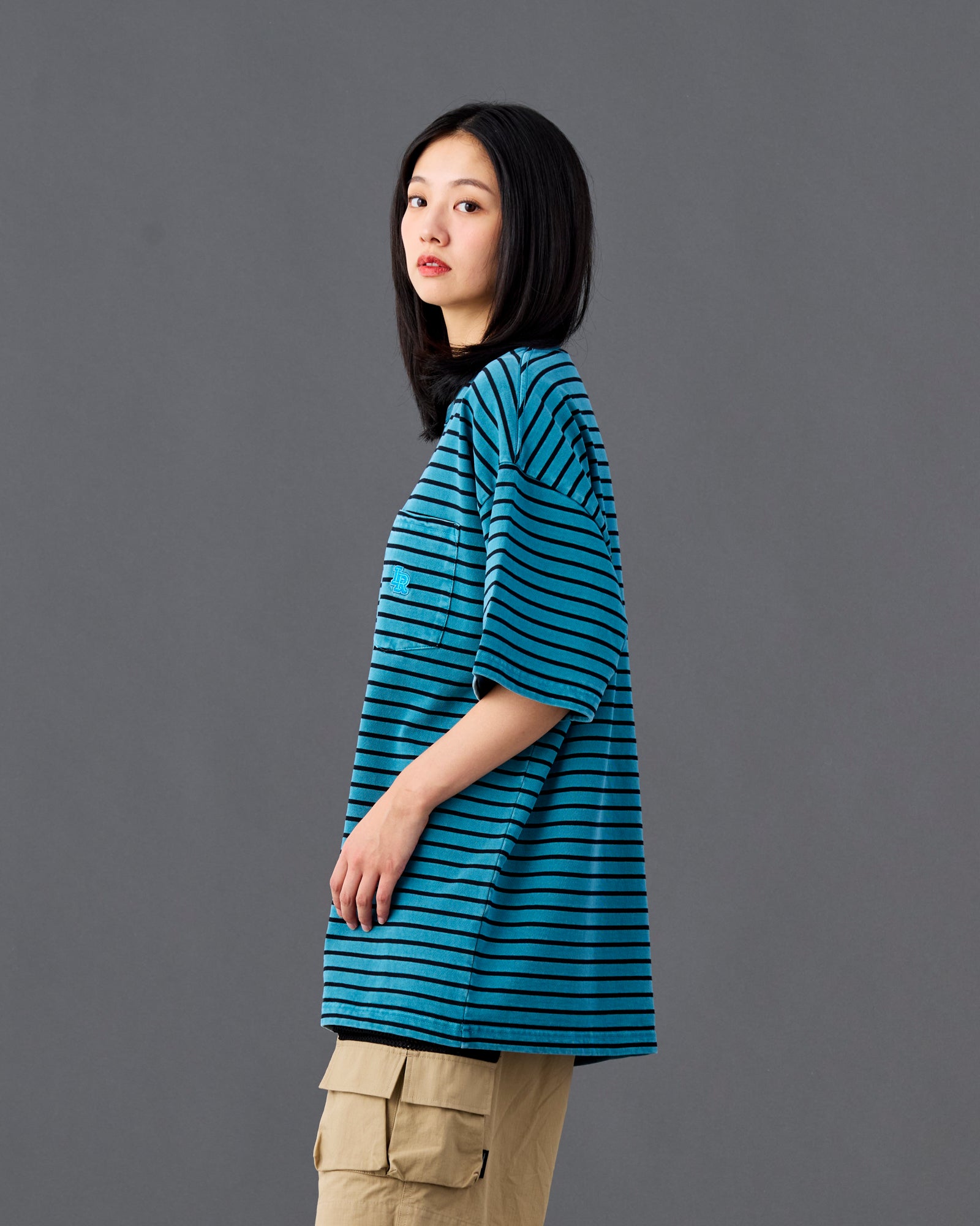 PIGMENT DYED STRIPED S/S SHIRT