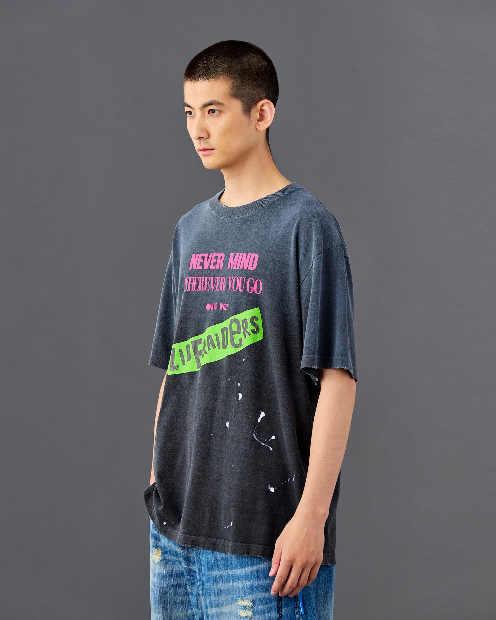 FADED PUNK LOGO TEE