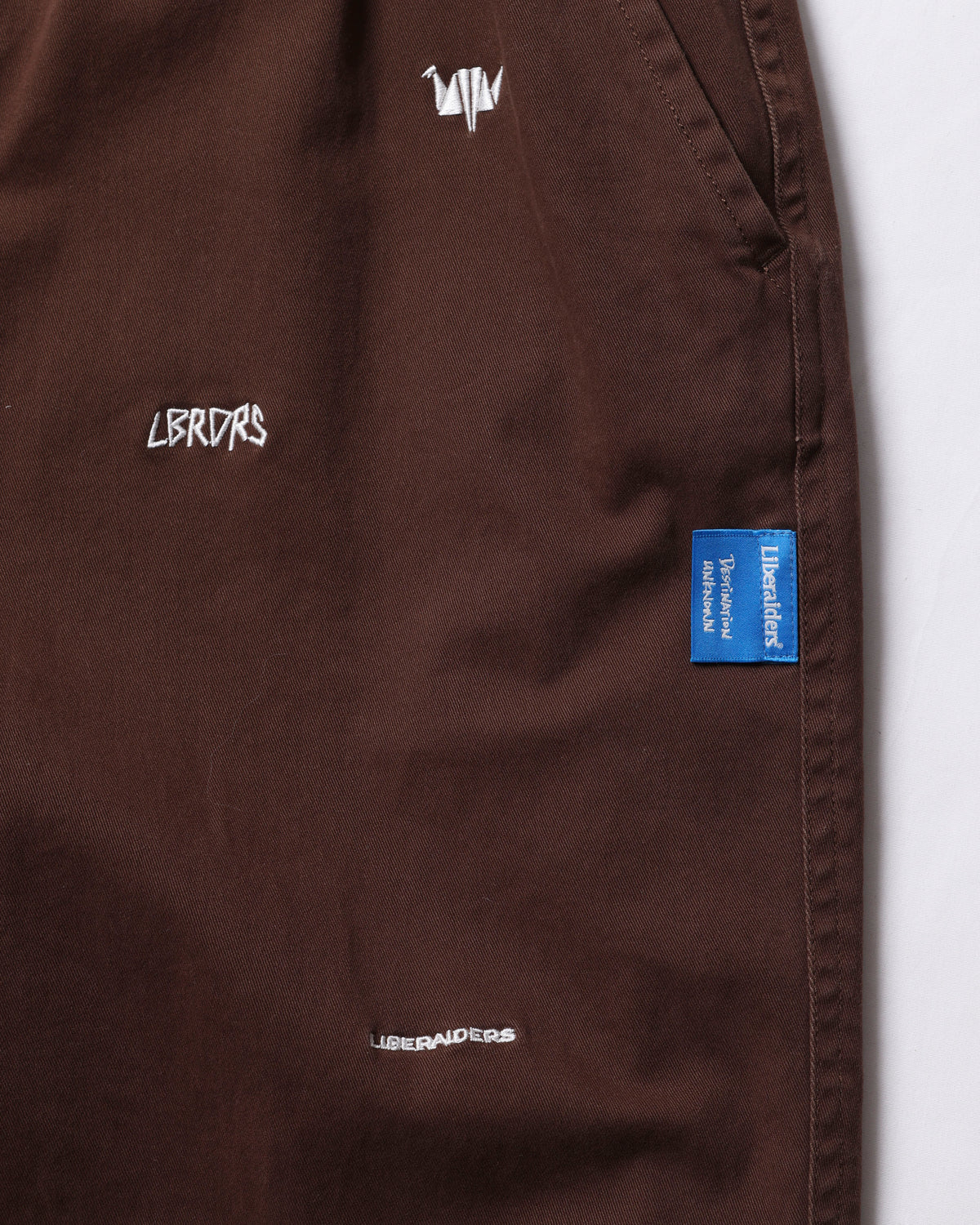 MULTI EMBROIDERY CHINO TROUSERS