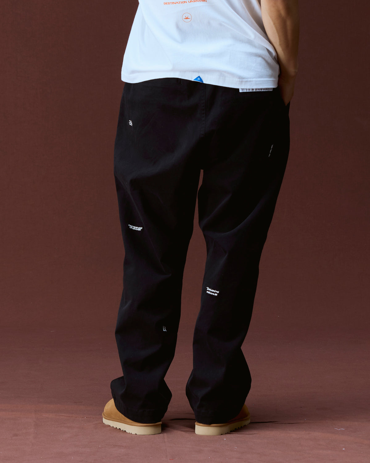 MULTI EMBROIDERY CHINO TROUSERS