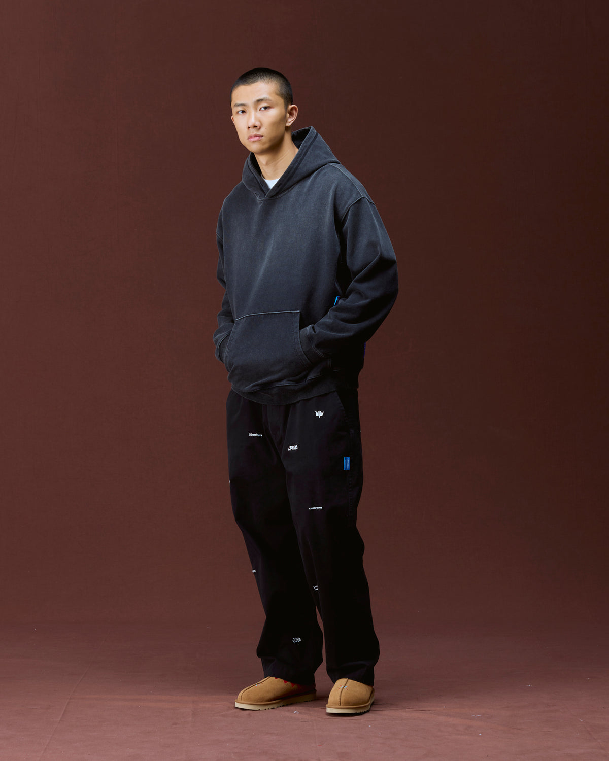 MULTI EMBROIDERY CHINO TROUSERS