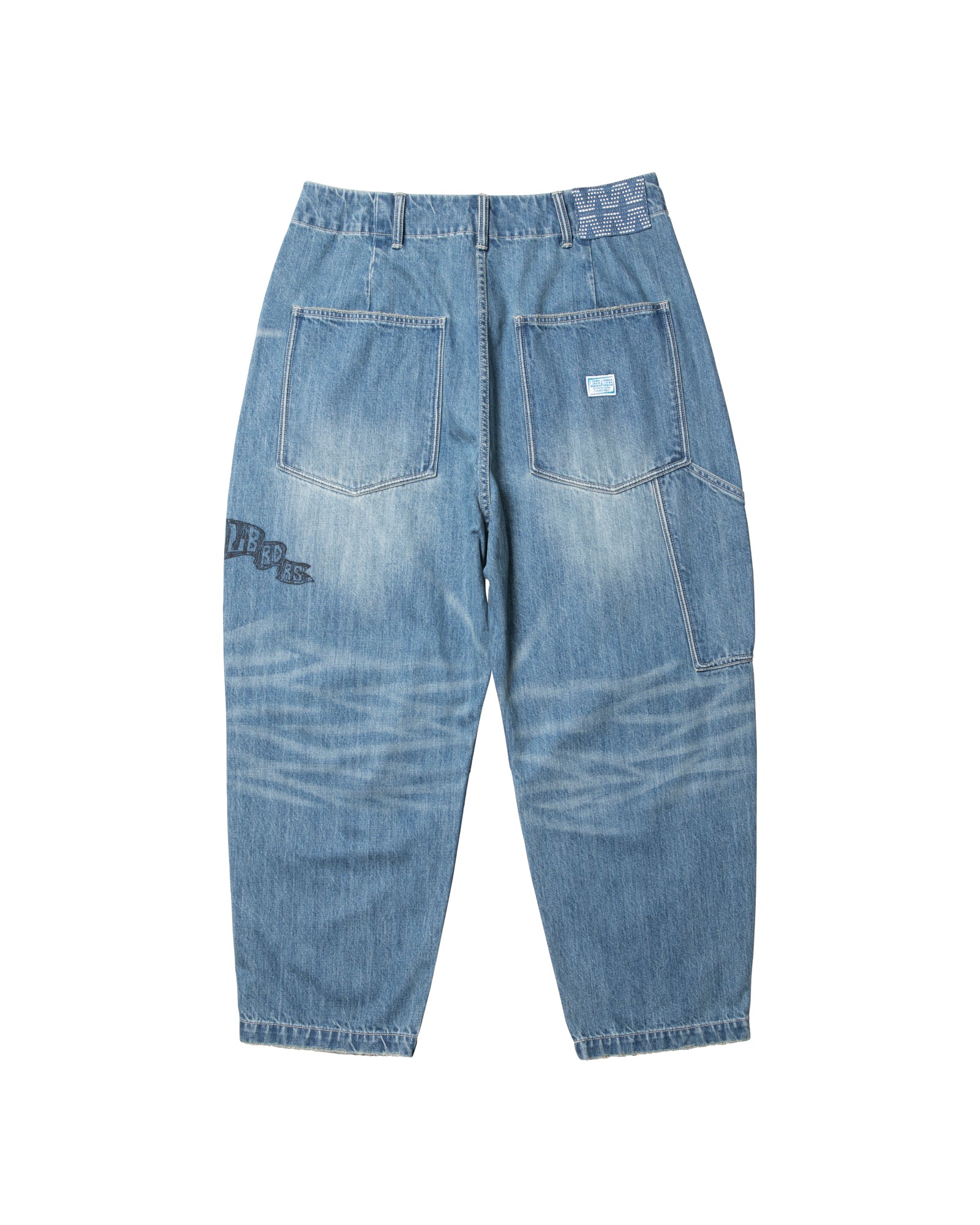 DAMAGED DENIM SARROUEL PANTS