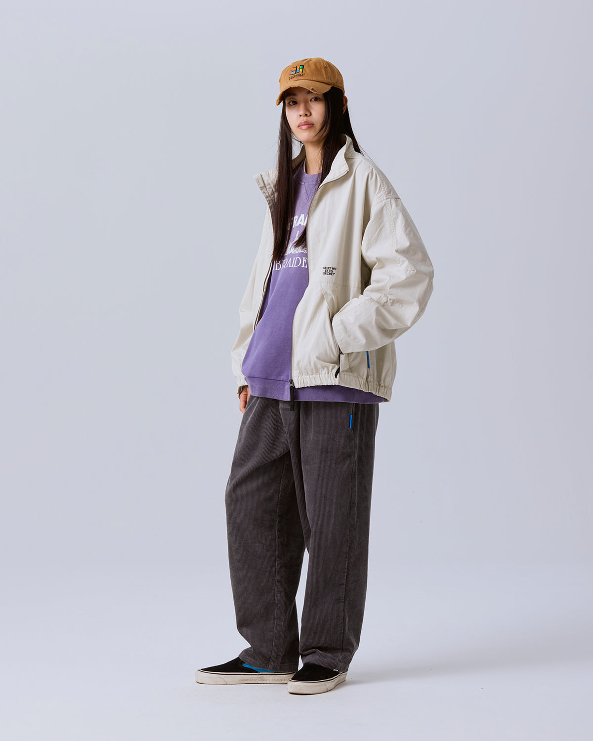 CORDUROY TAPERED SLACKS