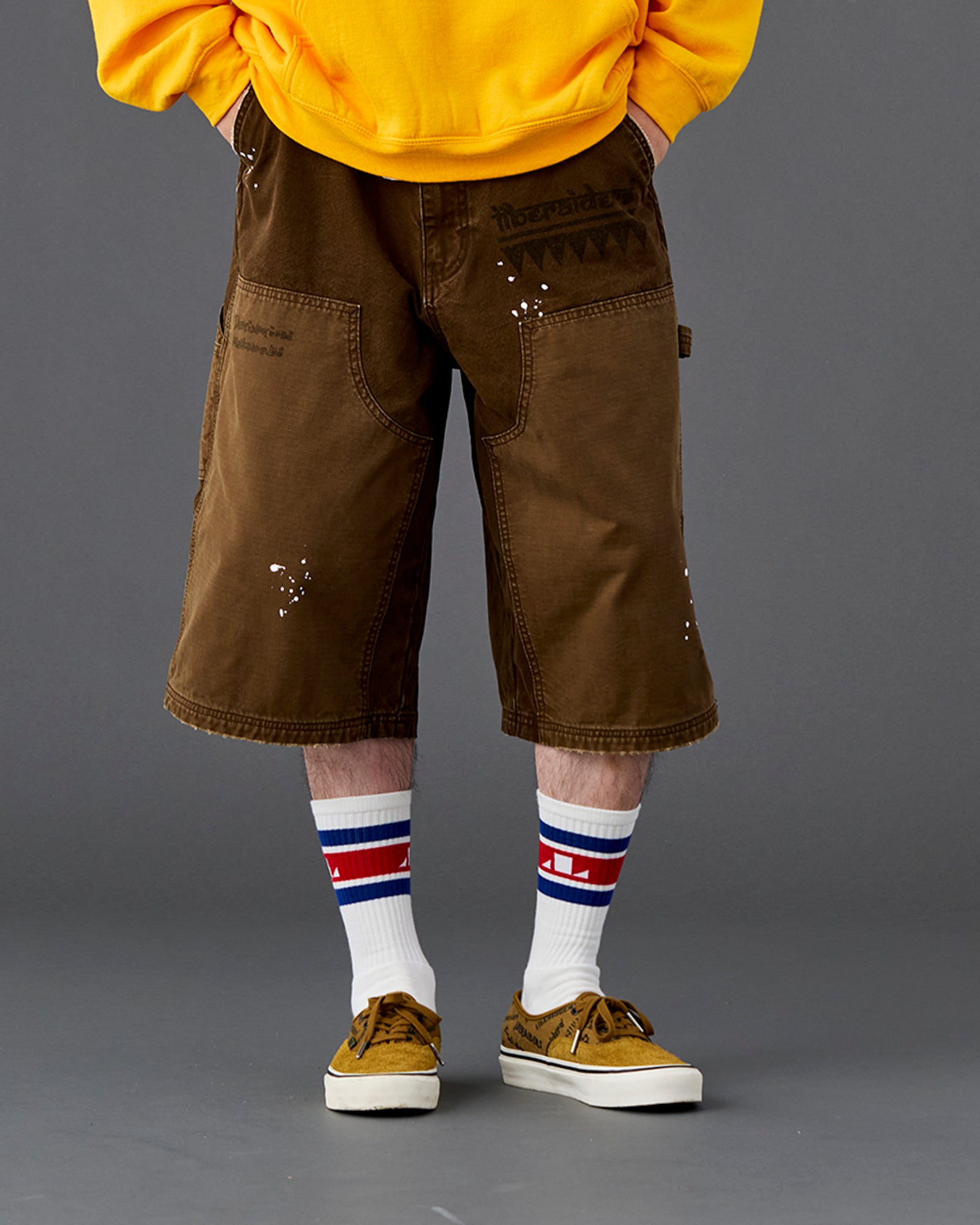 HANDWRITING CANVAS WORK SHORTS