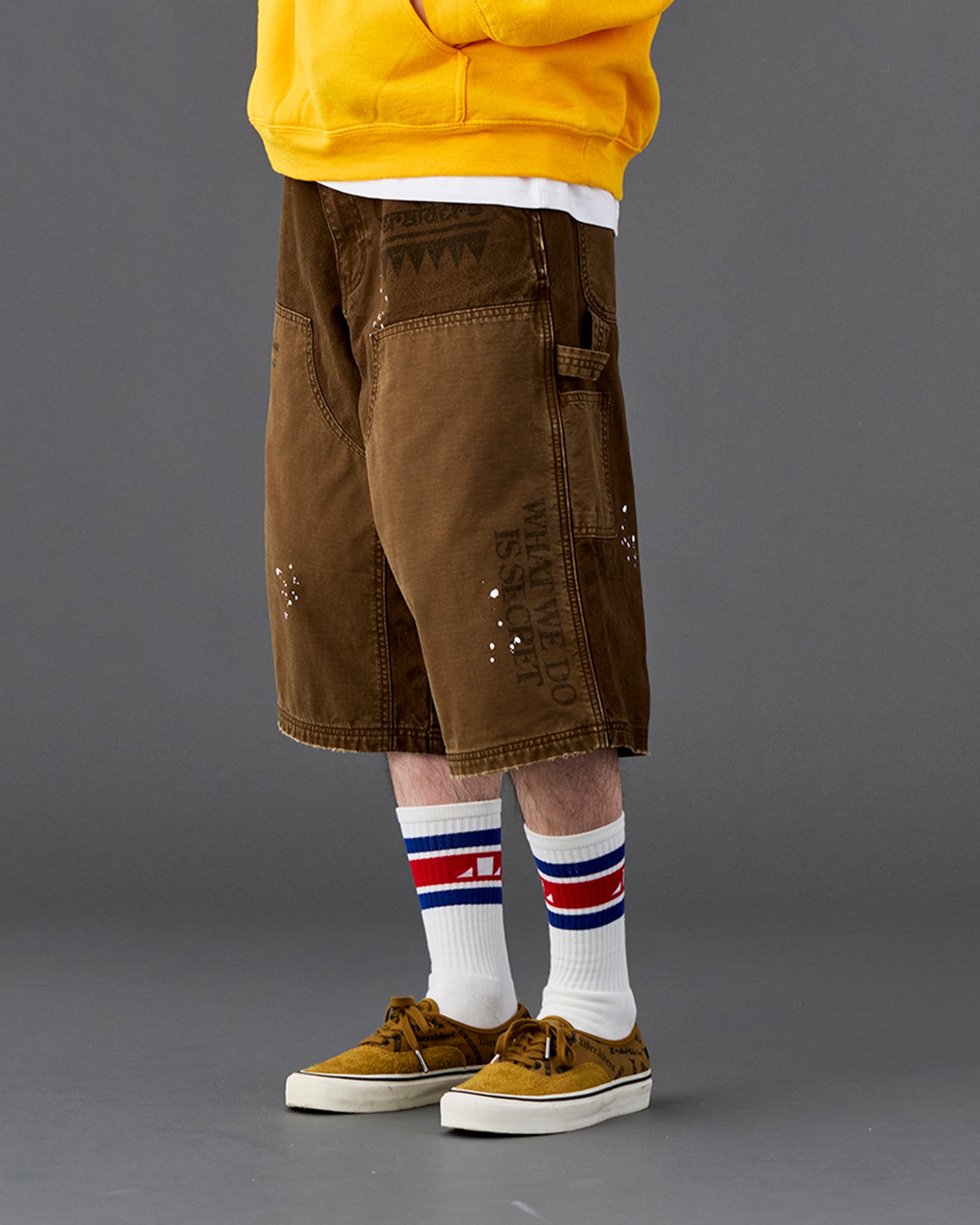 HANDWRITING CANVAS WORK SHORTS