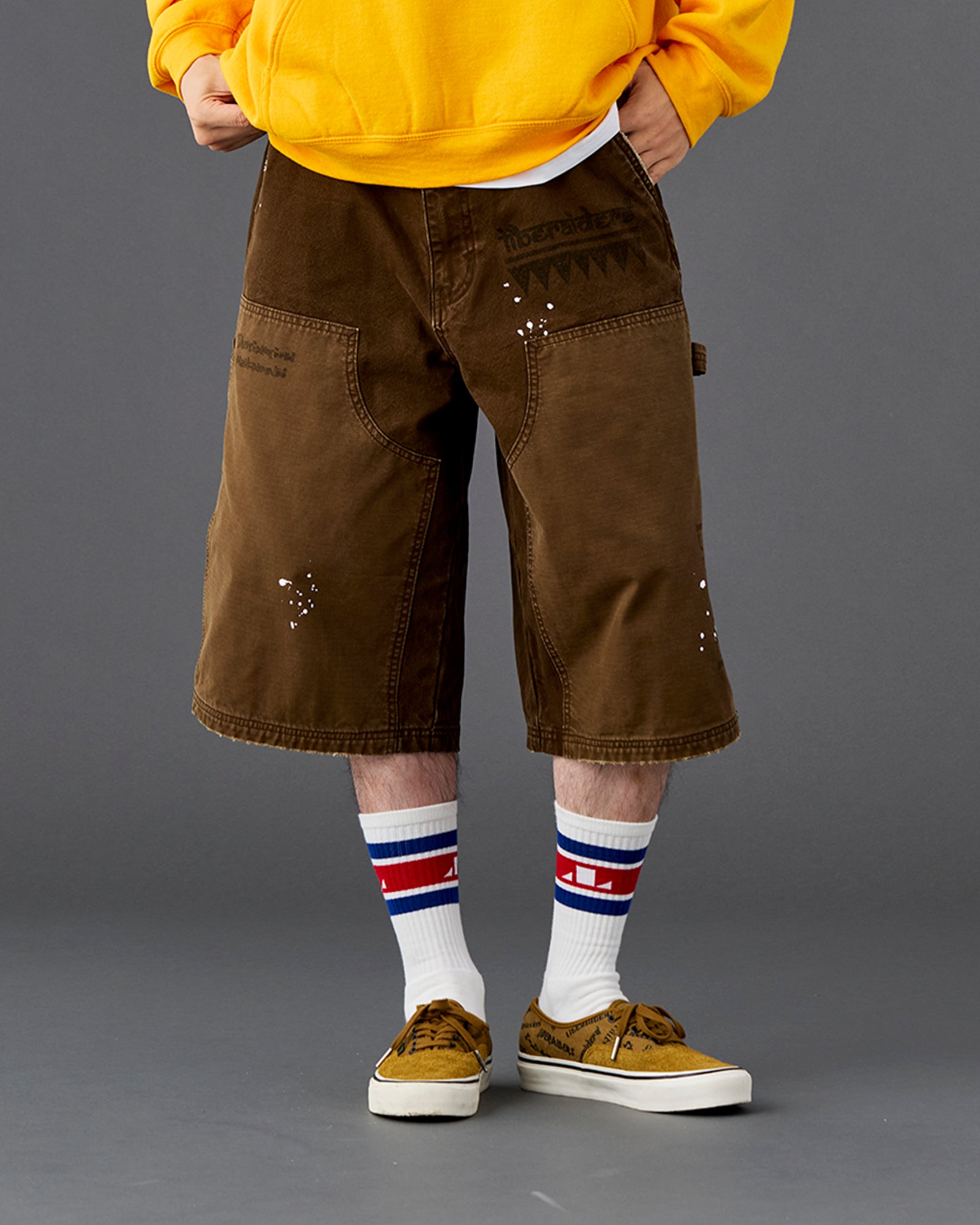 HANDWRITING CANVAS WORK SHORTS