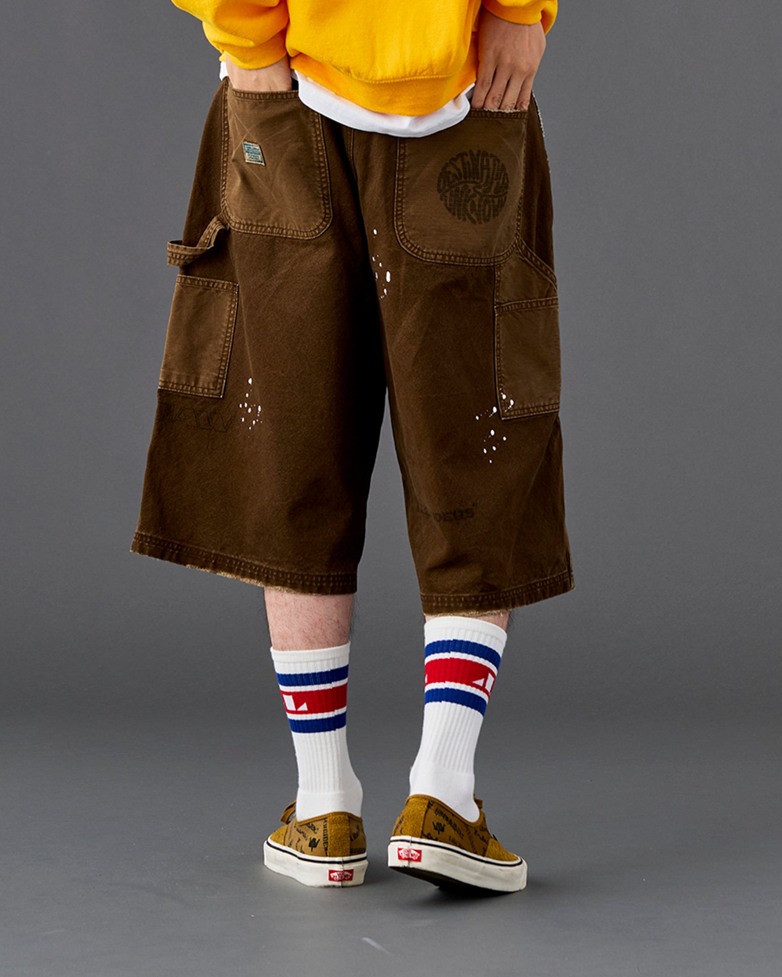 HANDWRITING CANVAS WORK SHORTS