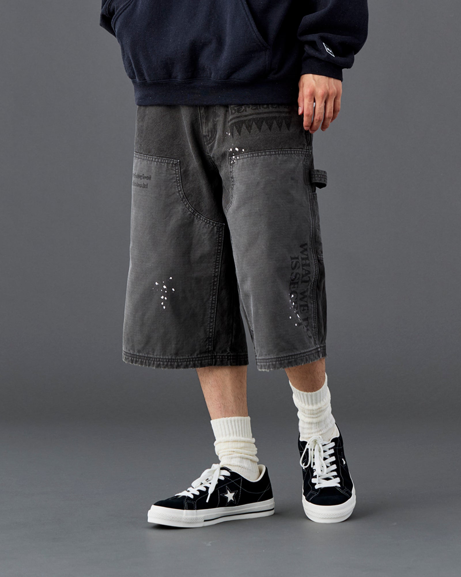 HANDWRITING CANVAS WORK SHORTS