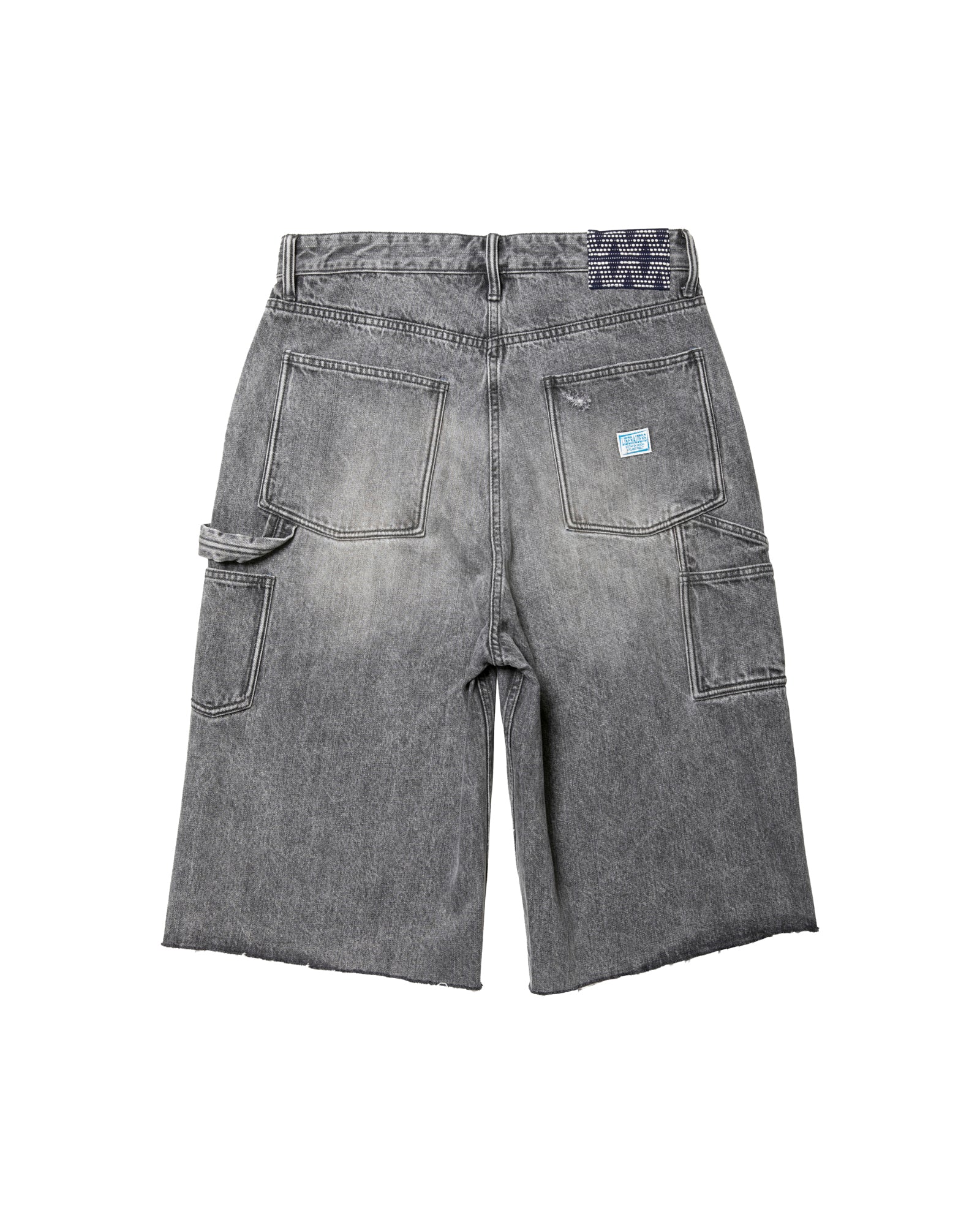 DAMAGED DENIM BUGGY SHORTS
