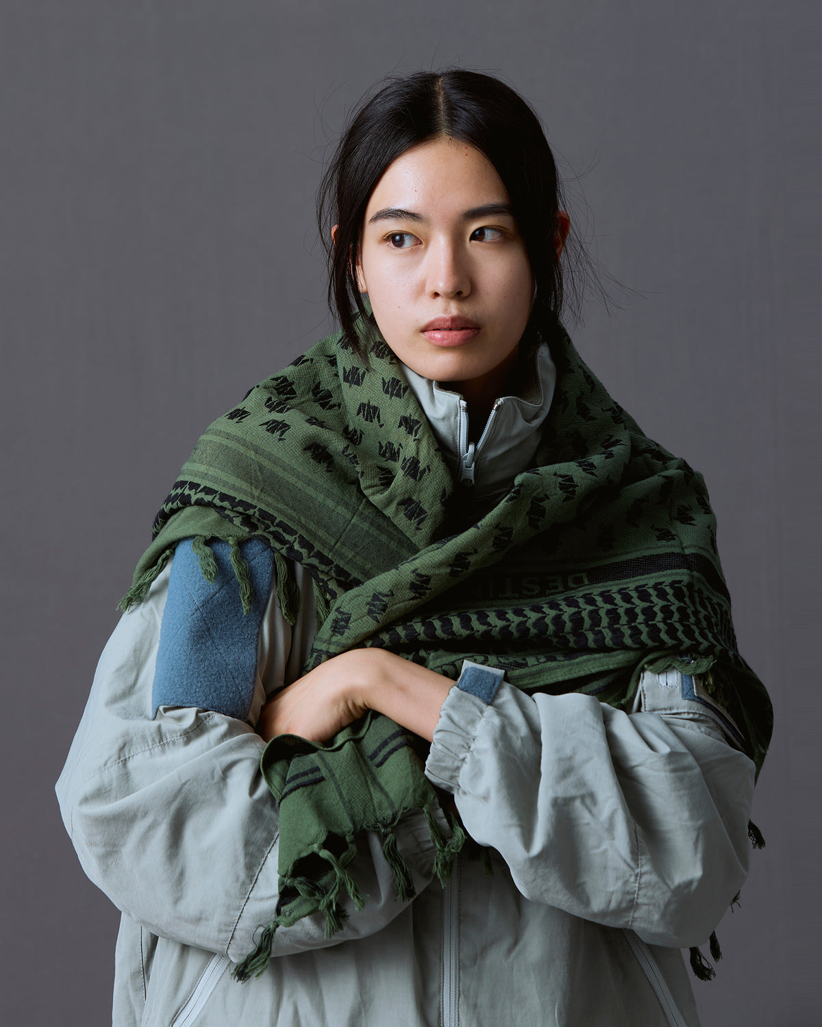LR JACQUARD STOLE