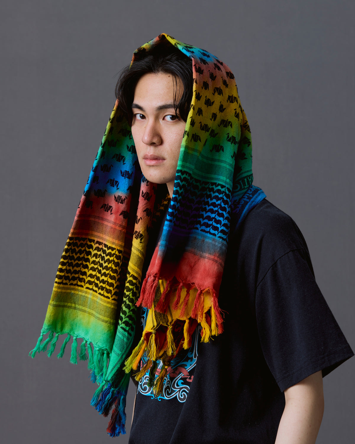 TIE-DYE LR JACQUARD STOLE