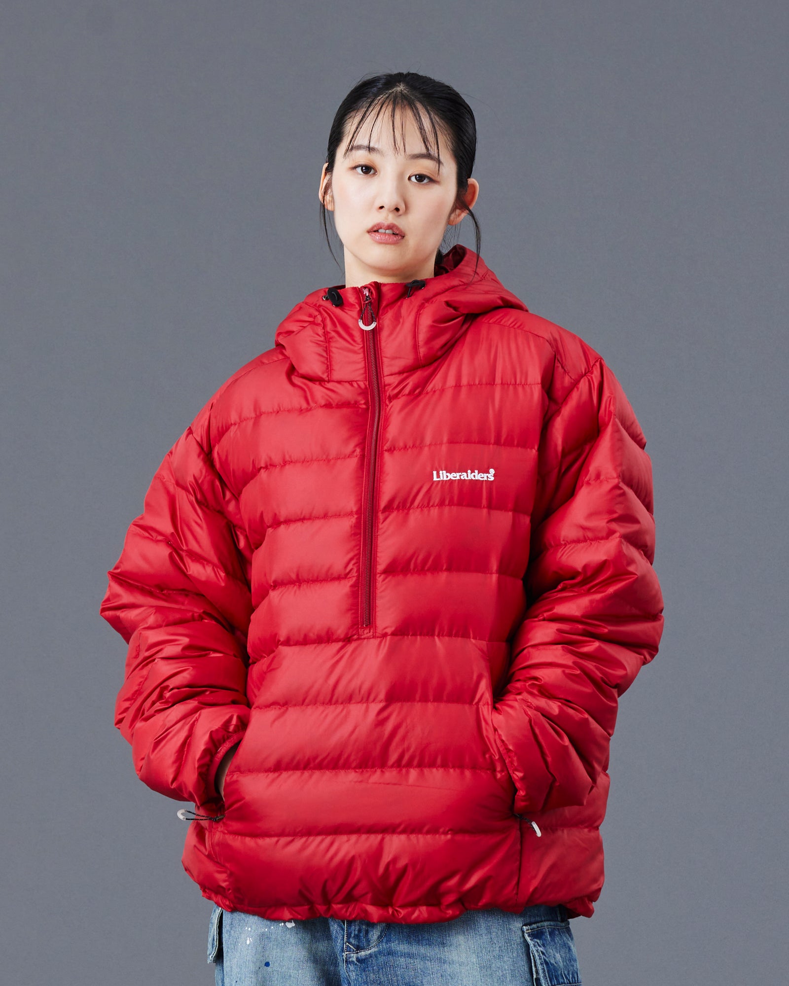 DOWN HALF ZIP HOODIE