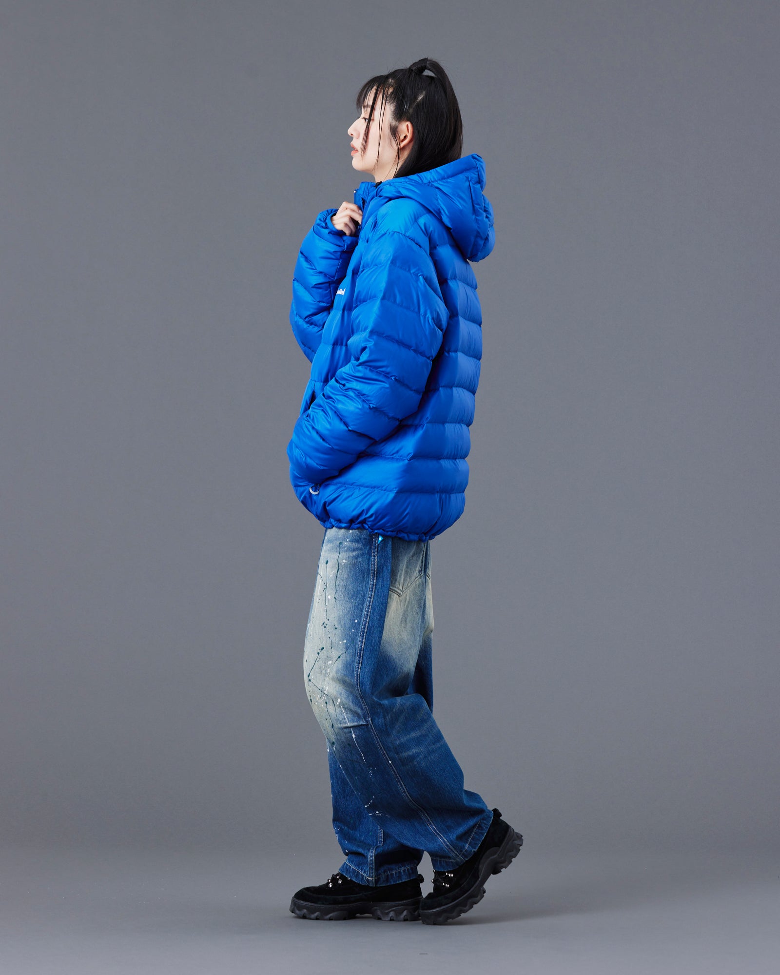 DOWN HALF ZIP HOODIE