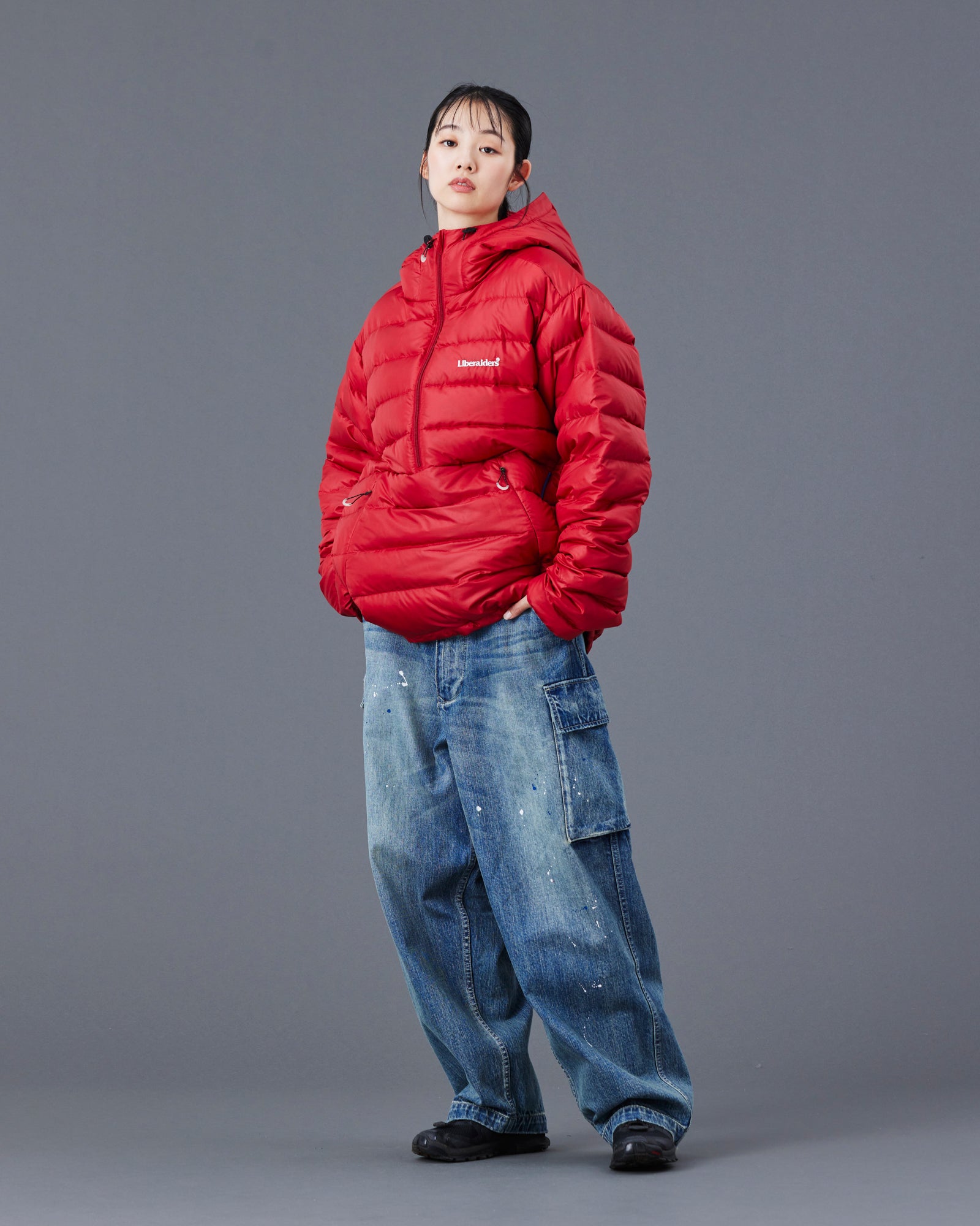 DOWN HALF ZIP HOODIE