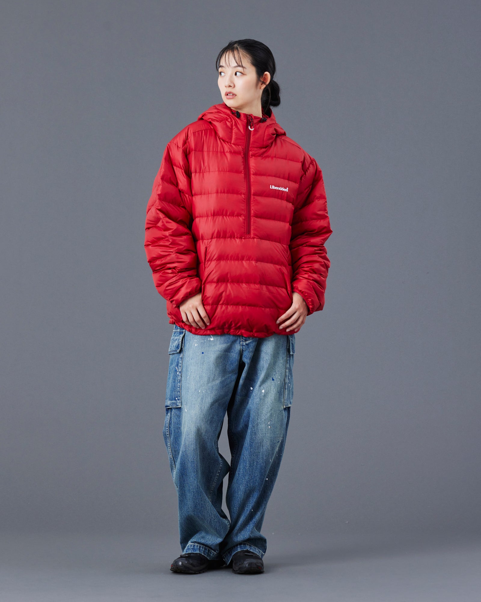 DOWN HALF ZIP HOODIE